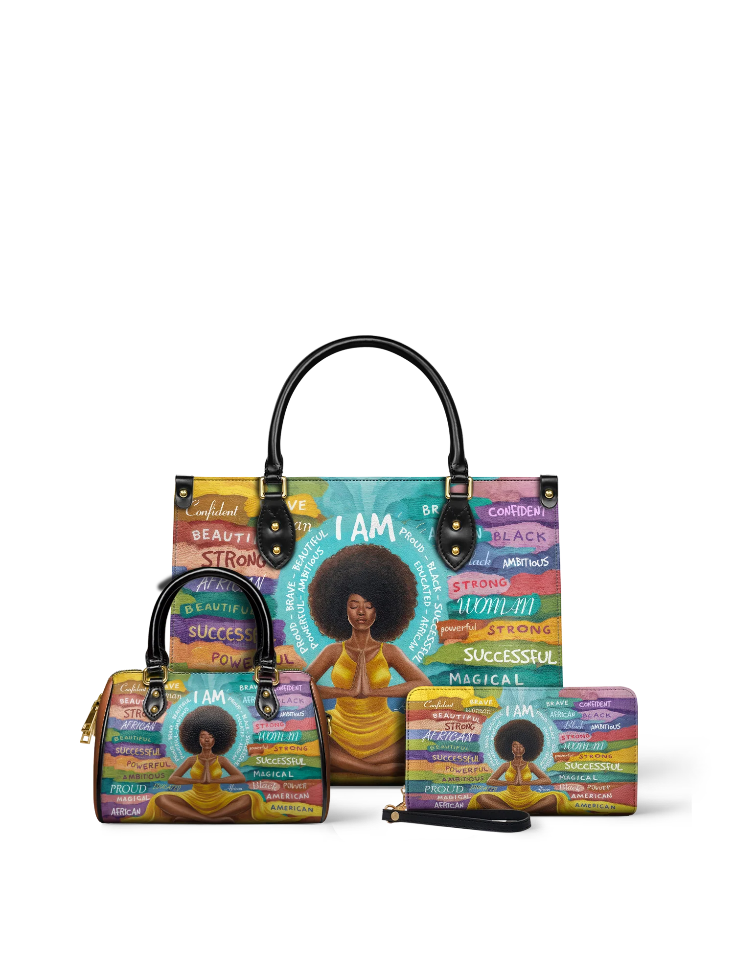"AfroEssence" Leather Handbag - Image 10