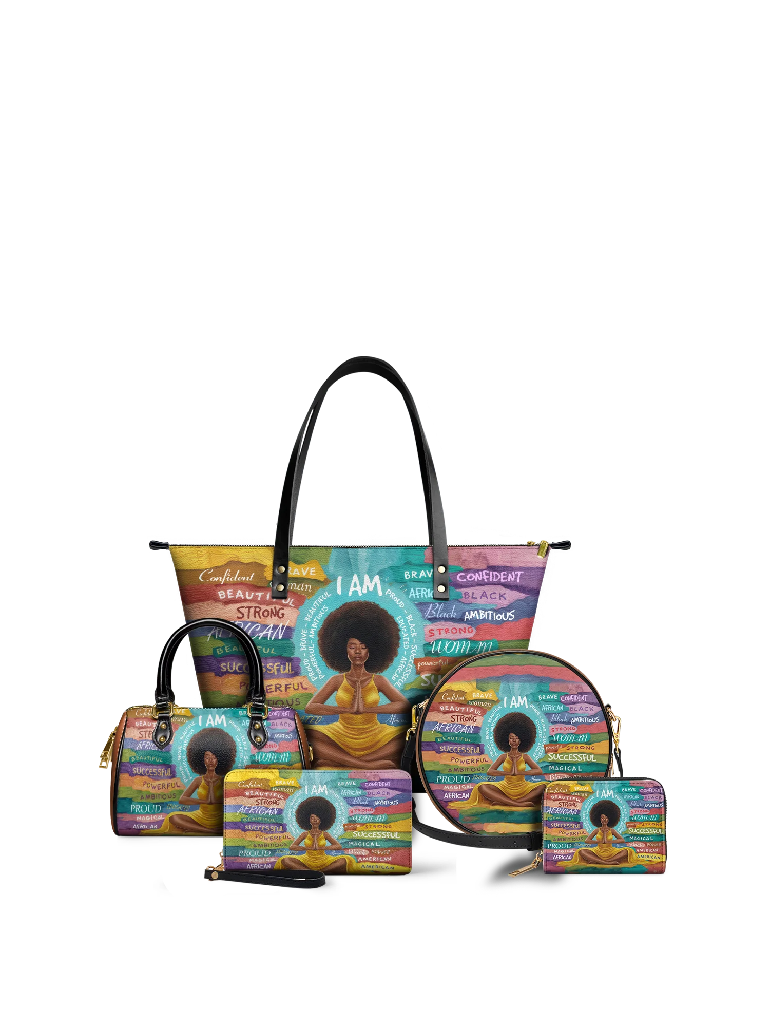 "AfroEssence" Leather Tote Bag - Image 10
