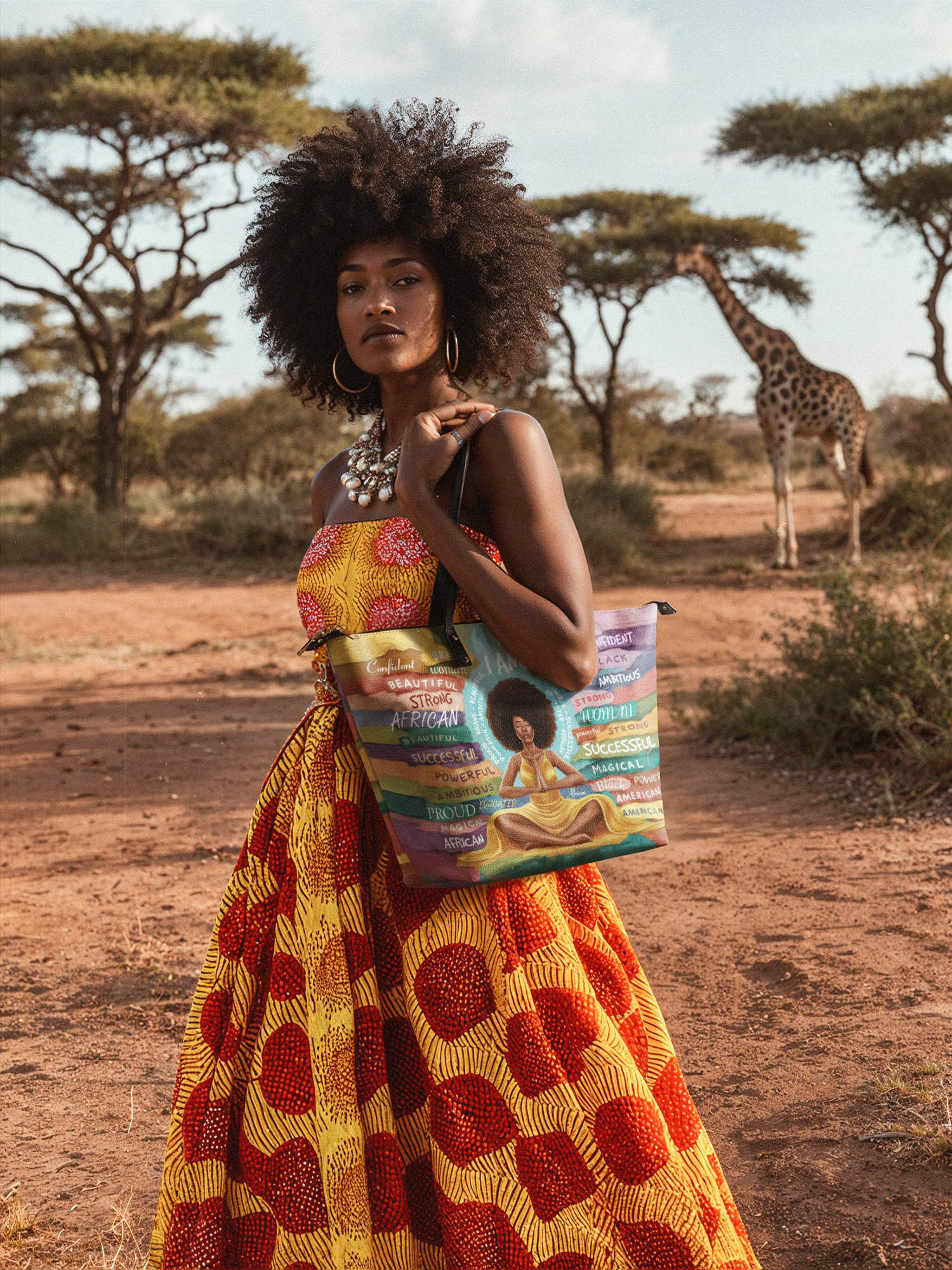"AfroEssence" Leather Tote Bag - Image 5