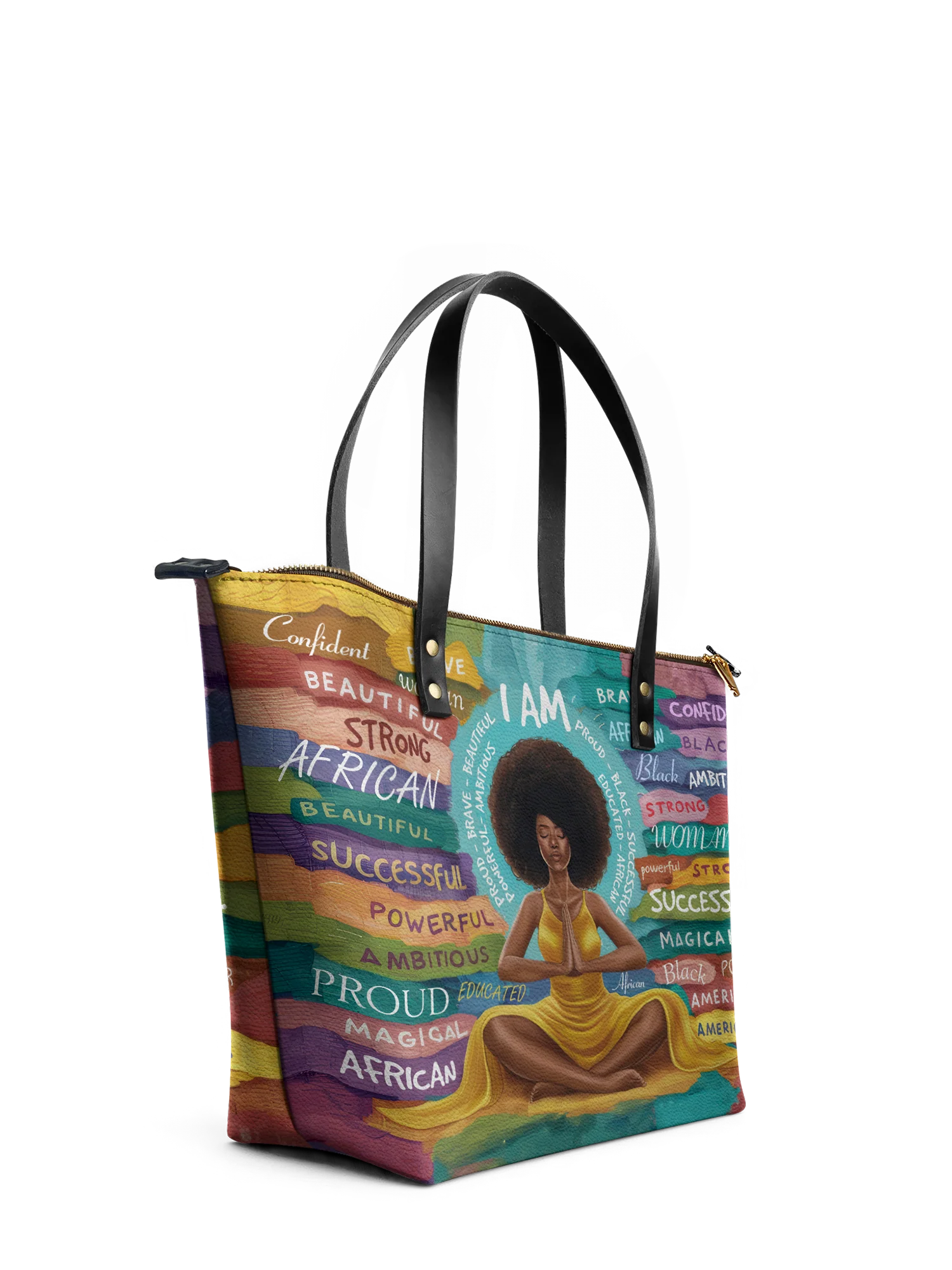 "AfroEssence" Leather Tote Bag - Image 6