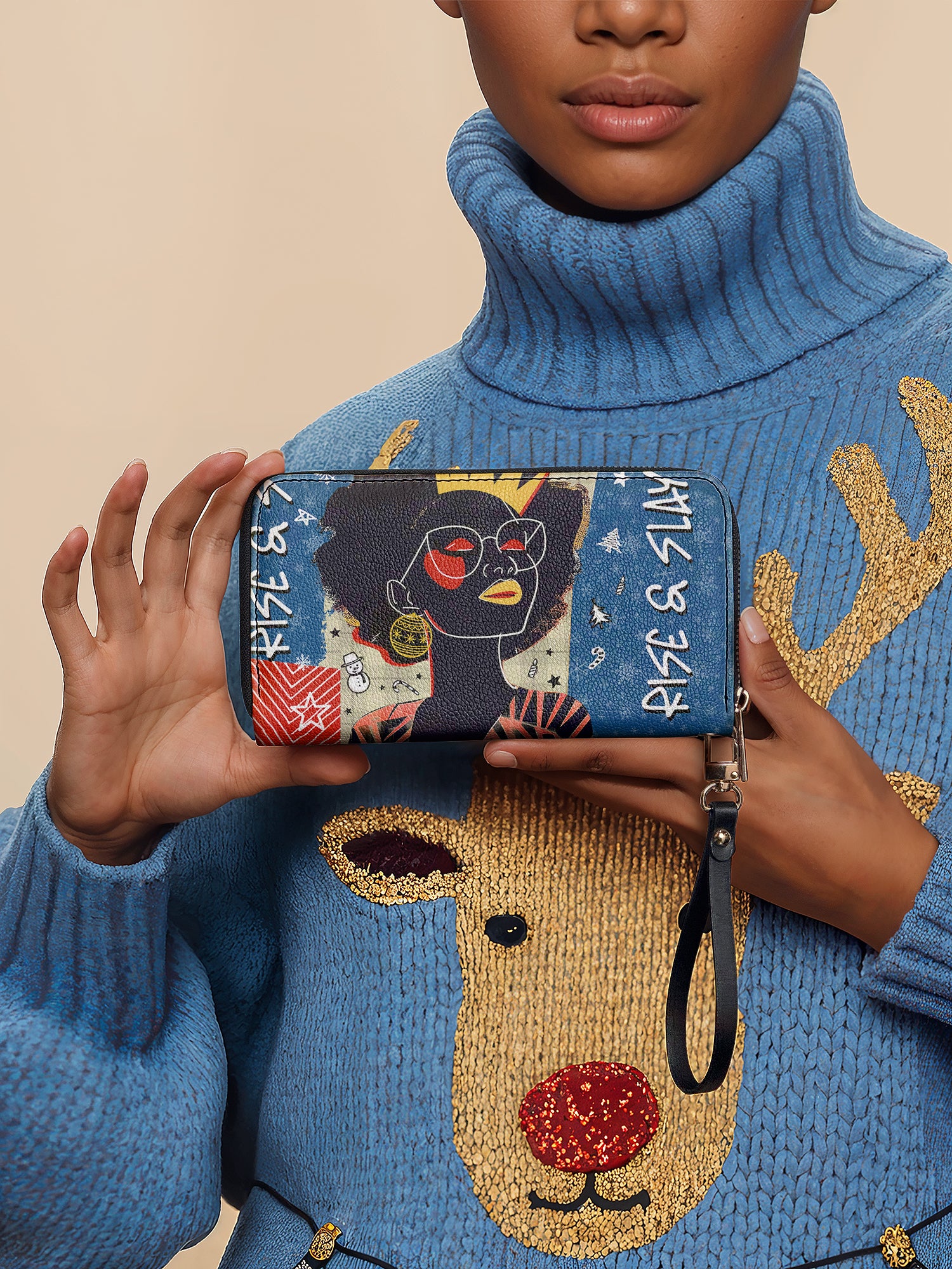 "Aina" Blueberry Snow Wallet - Image 2