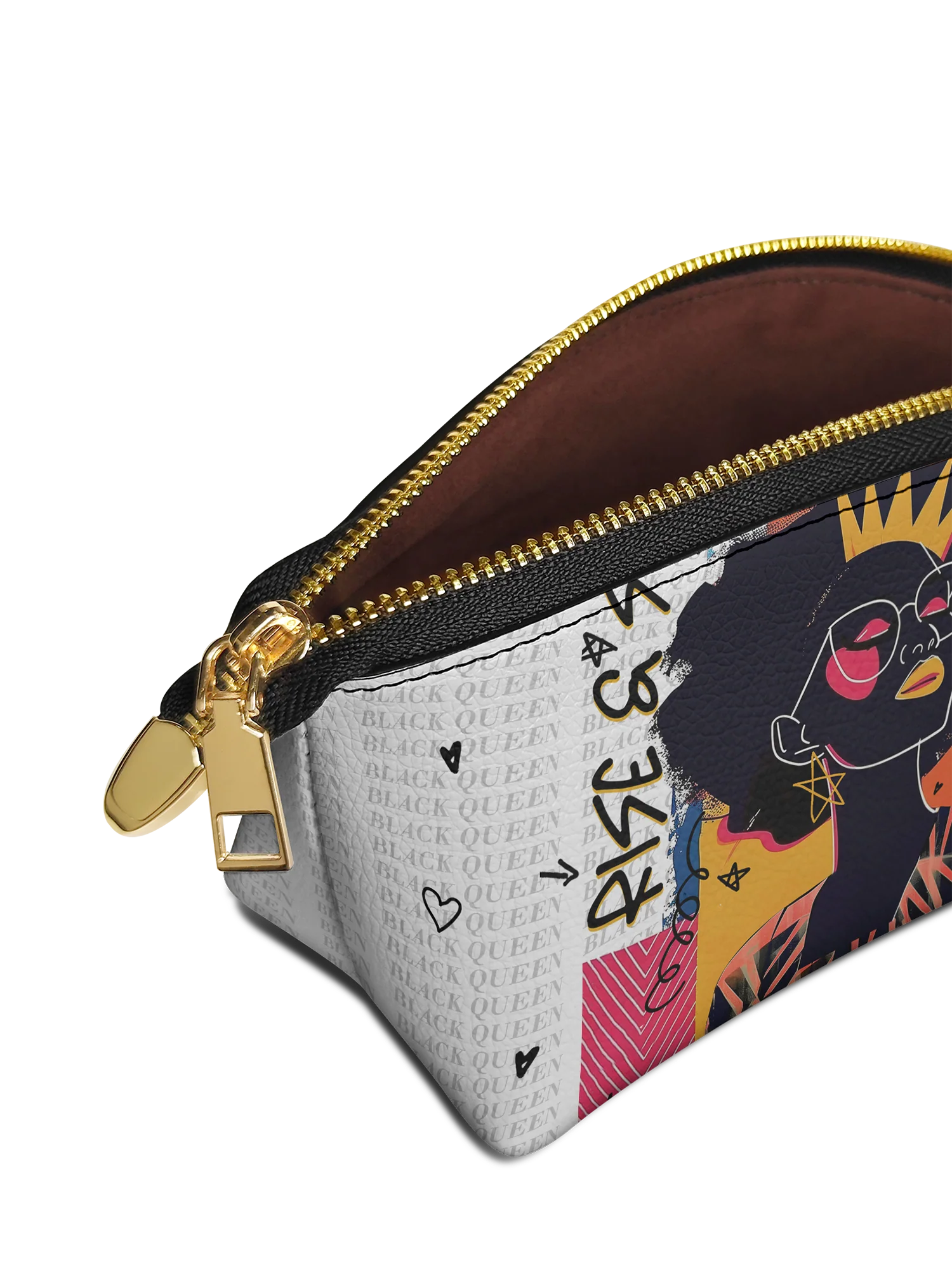 "Aina" Coconut White Eclipse Makeup Bag - Image 5
