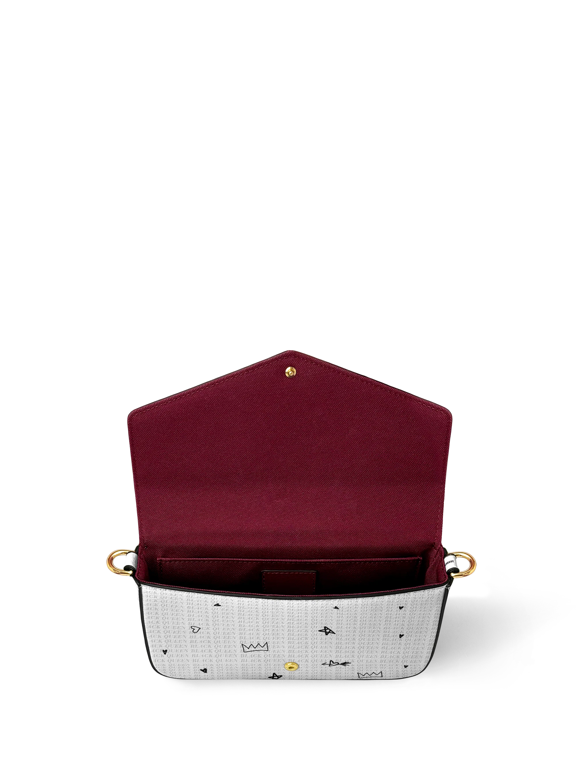"Aina" Coconut White Envelope Chain Crossbody Bag - Image 5
