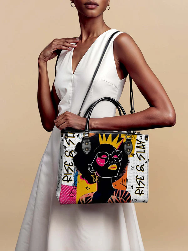 "Aina" Coconut White Leather Handbag - Image 14