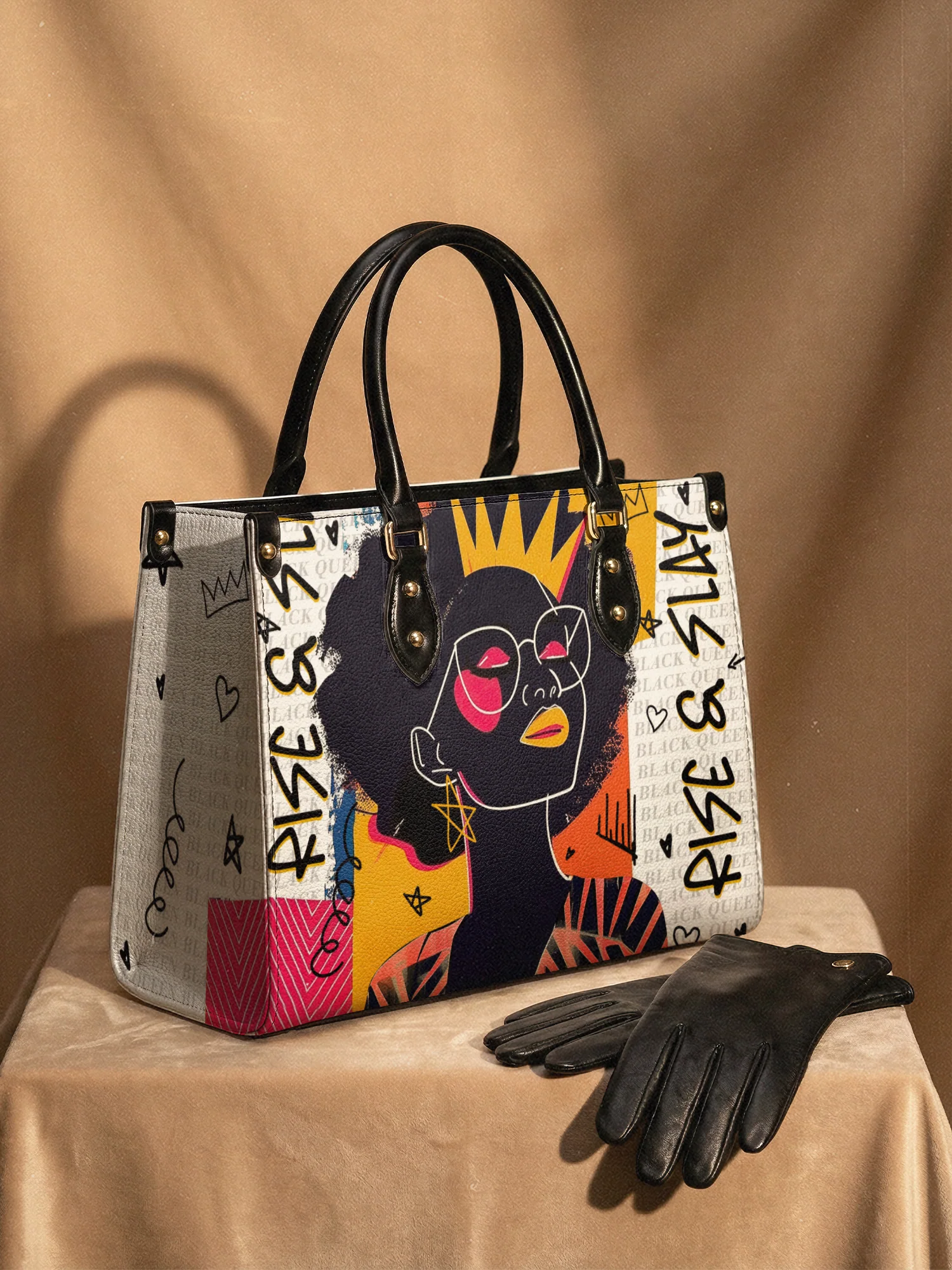 "Aina" Coconut White Leather Handbag - Image 4
