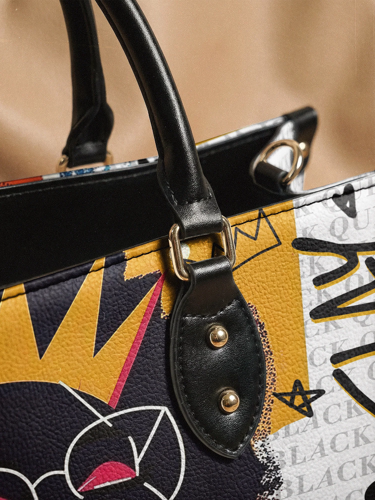 "Aina" Coconut White Leather Handbag - Image 6