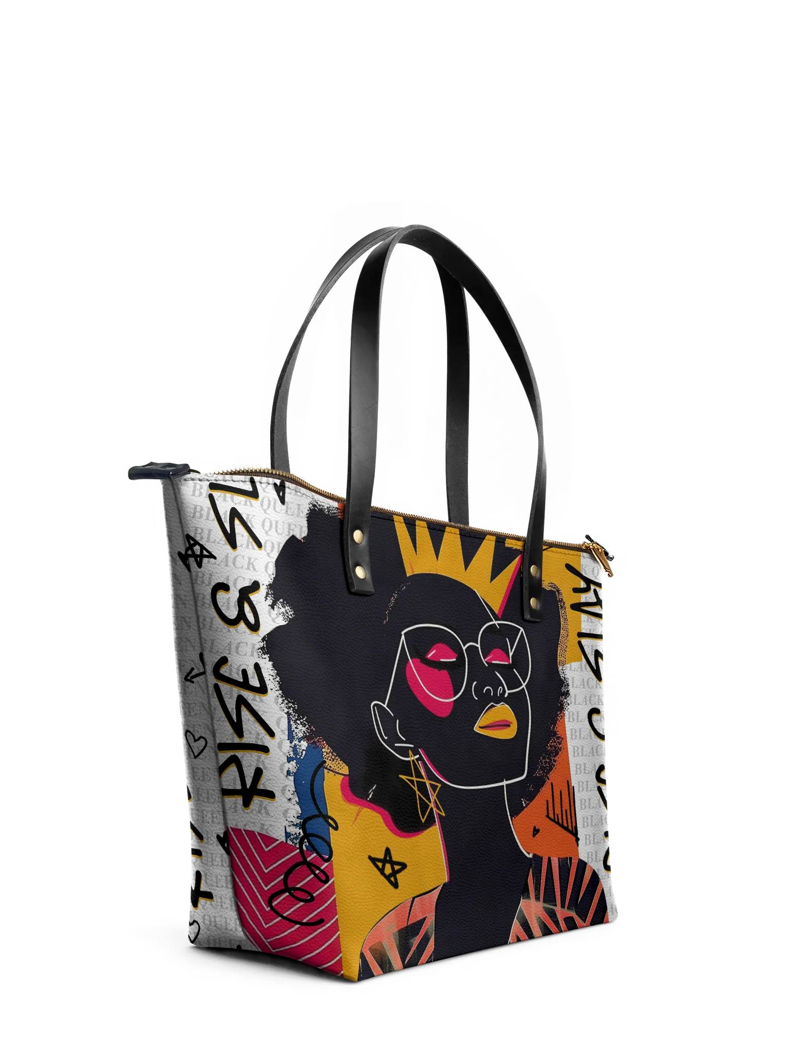 "Aina" Coconut White Leather Tote Bag - Image 6