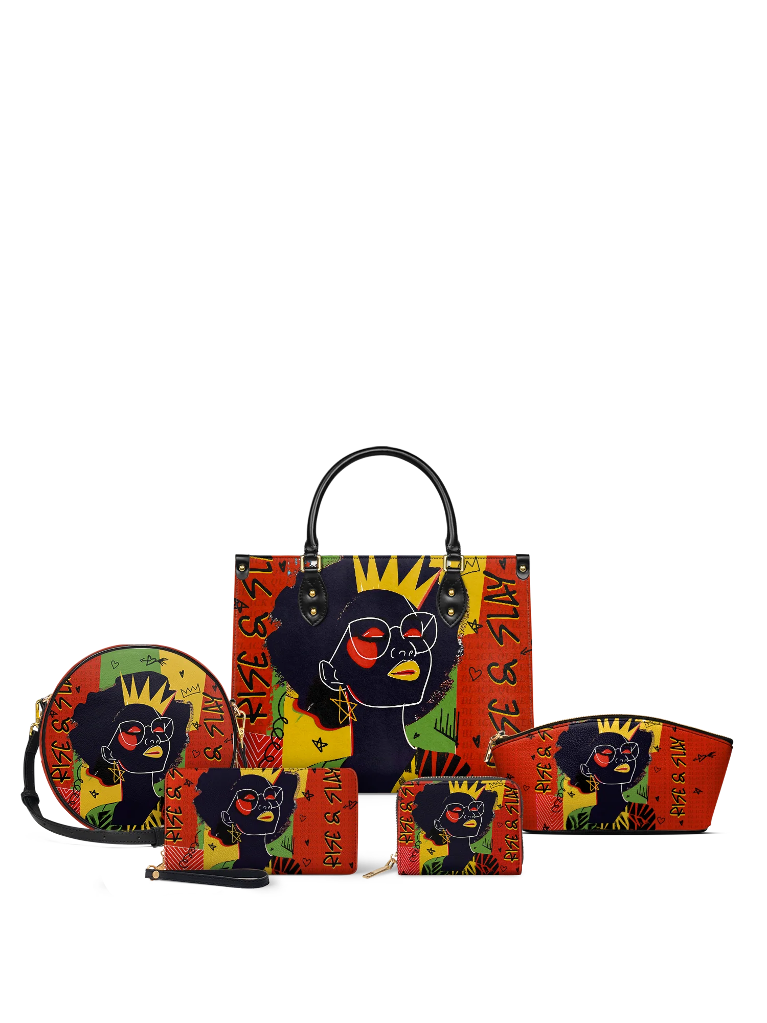 "Aina" Flame Red Eclipse Makeup Bag Bundle