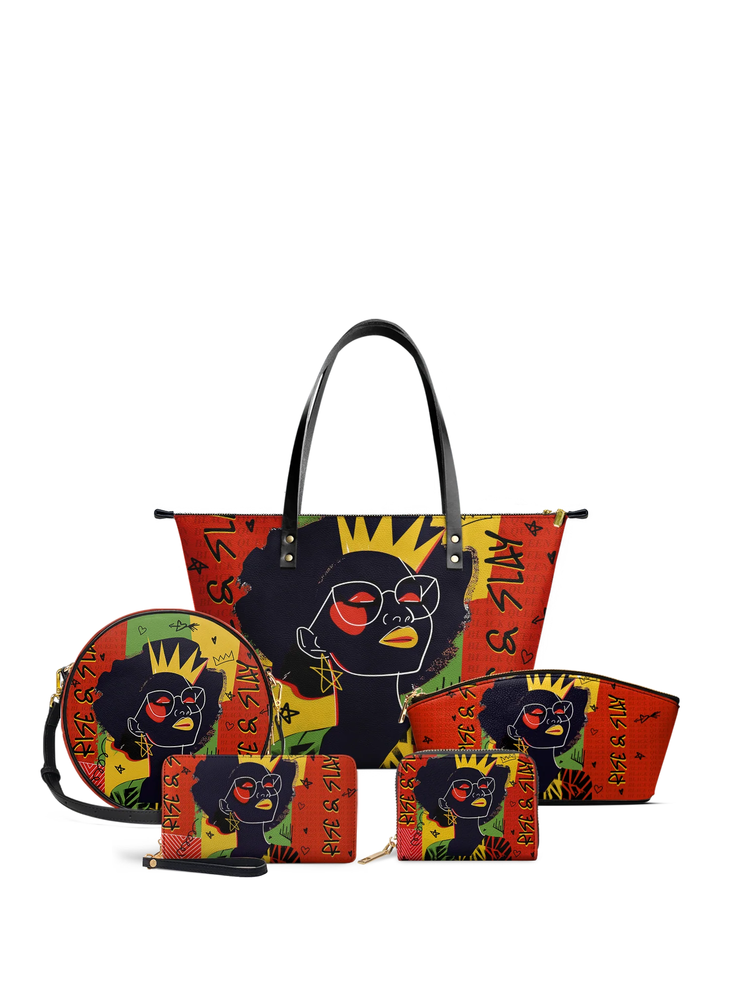 "Aina" Flame Red Mini Wallet Bundle