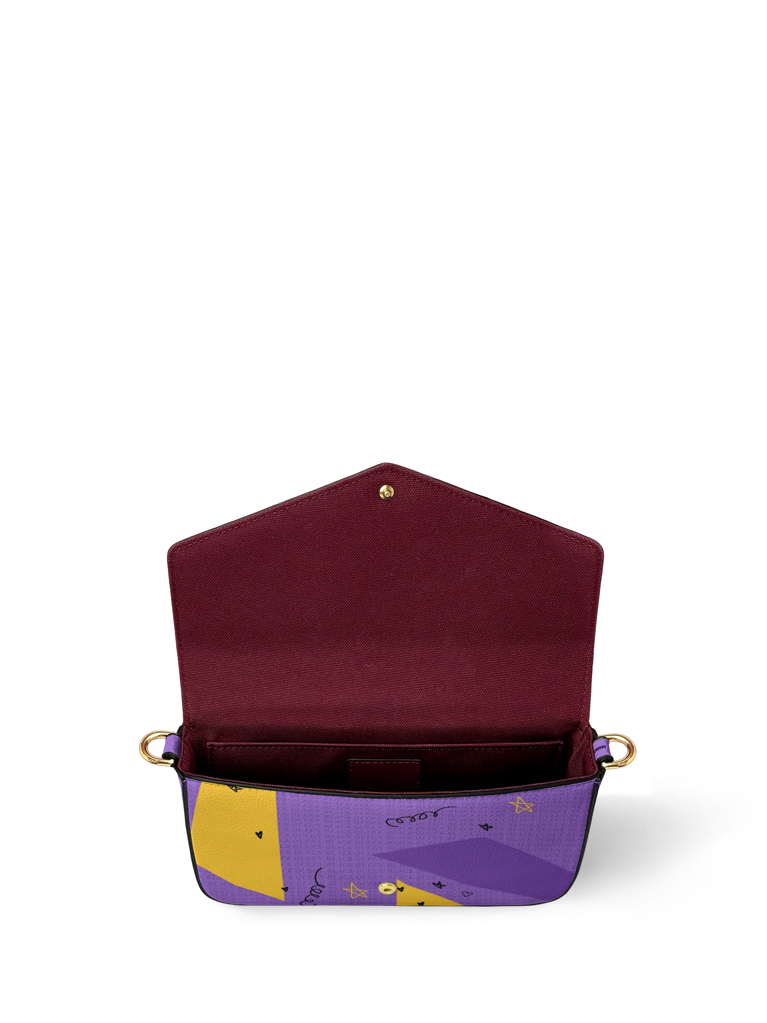 "Aina" Grape Soda Envelope Chain Crossbody Bag - Image 4