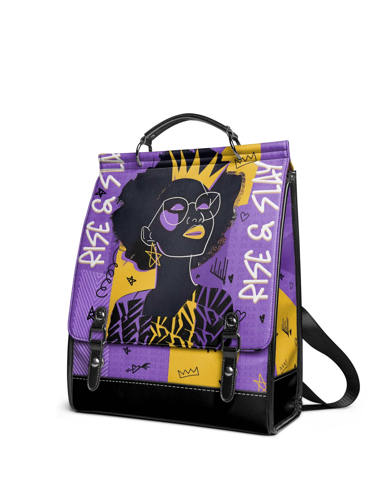 "Aina" Grape Soda Leather Backpack - Image 5