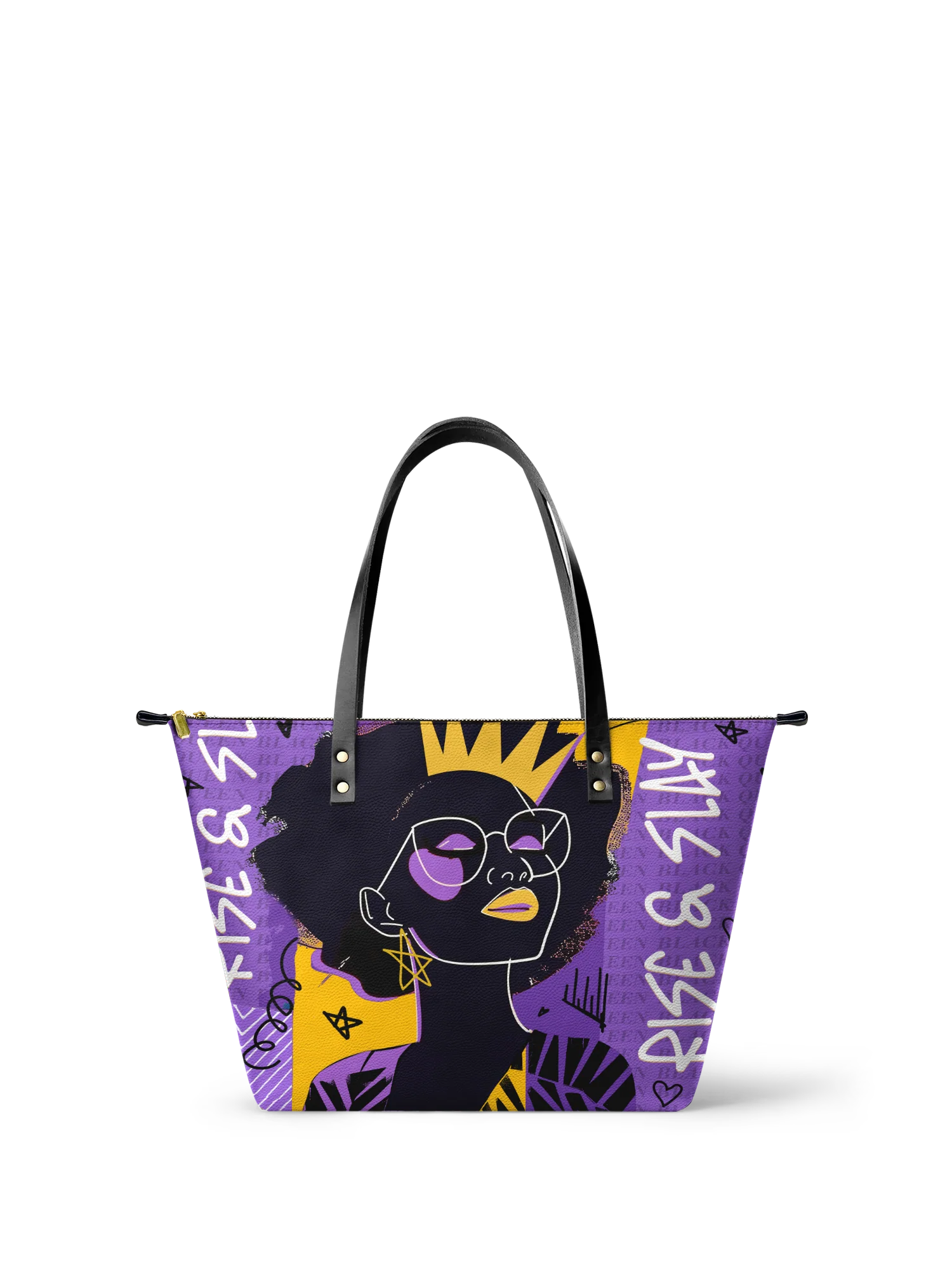 "Aina" Grape Soda Leather Tote Bag
