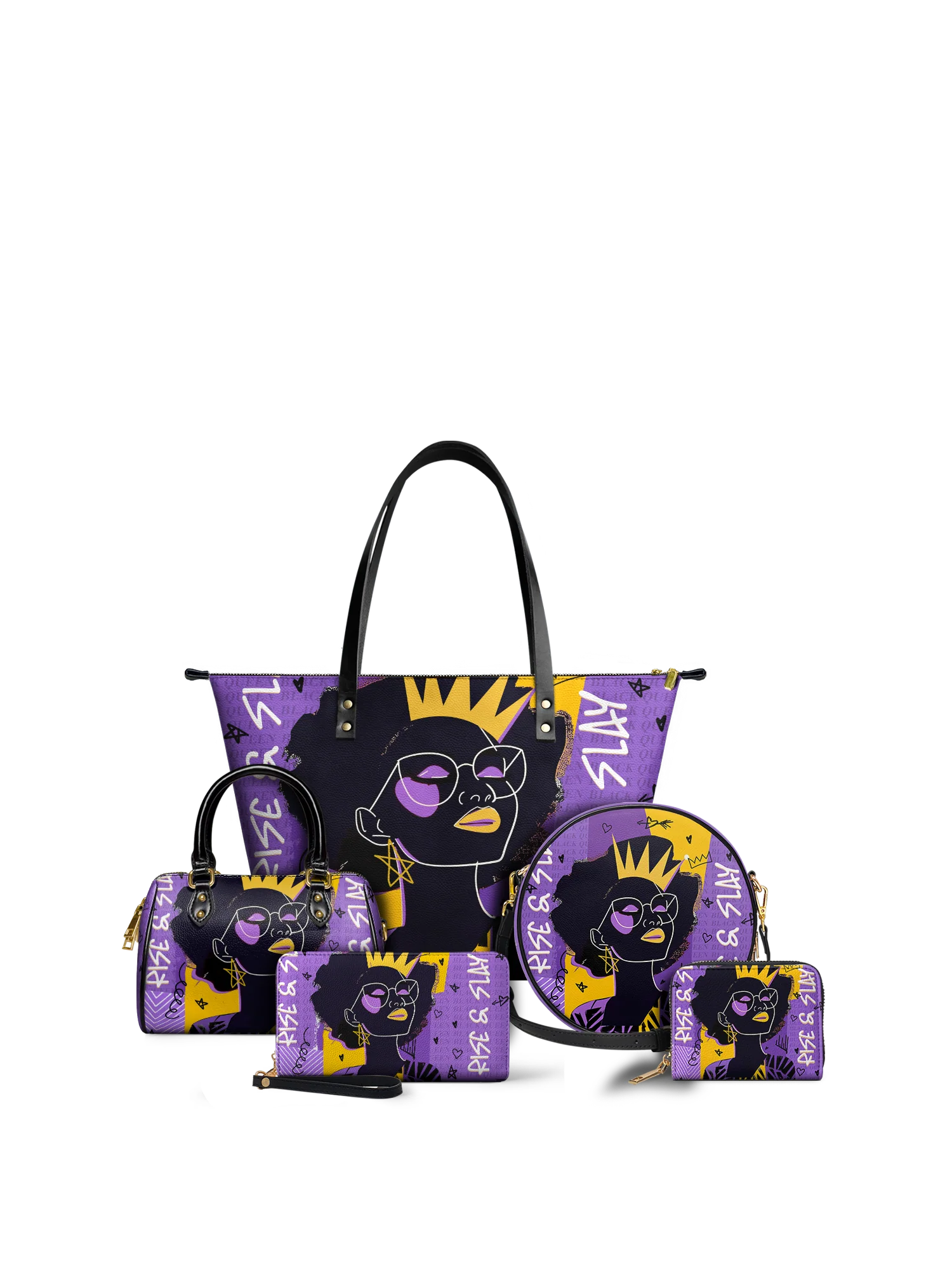 "Aina" Grape Soda Leather Tote Bag - Image 9