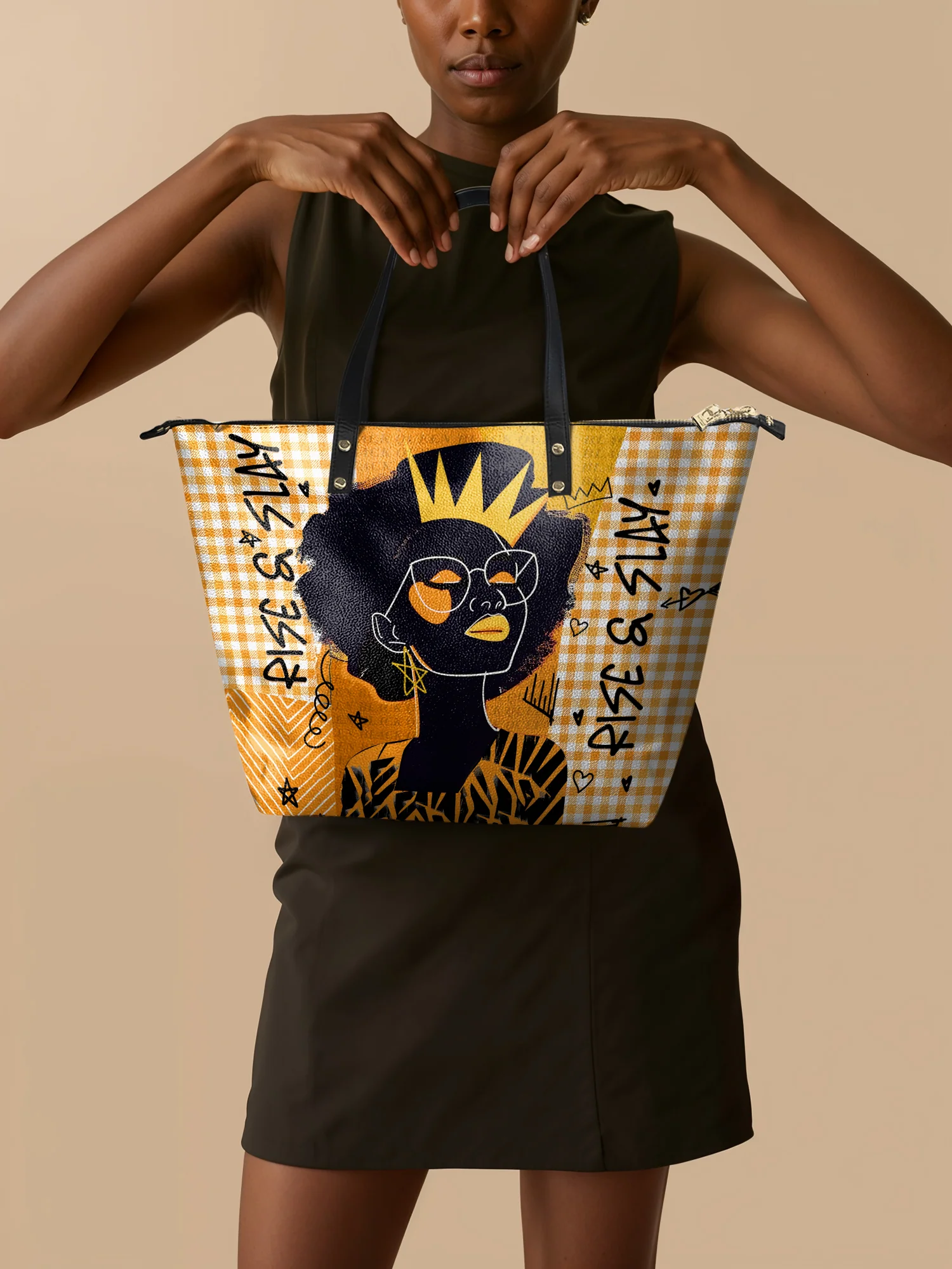 "Aina" Honeycomb Leather Tote Bag - Image 2