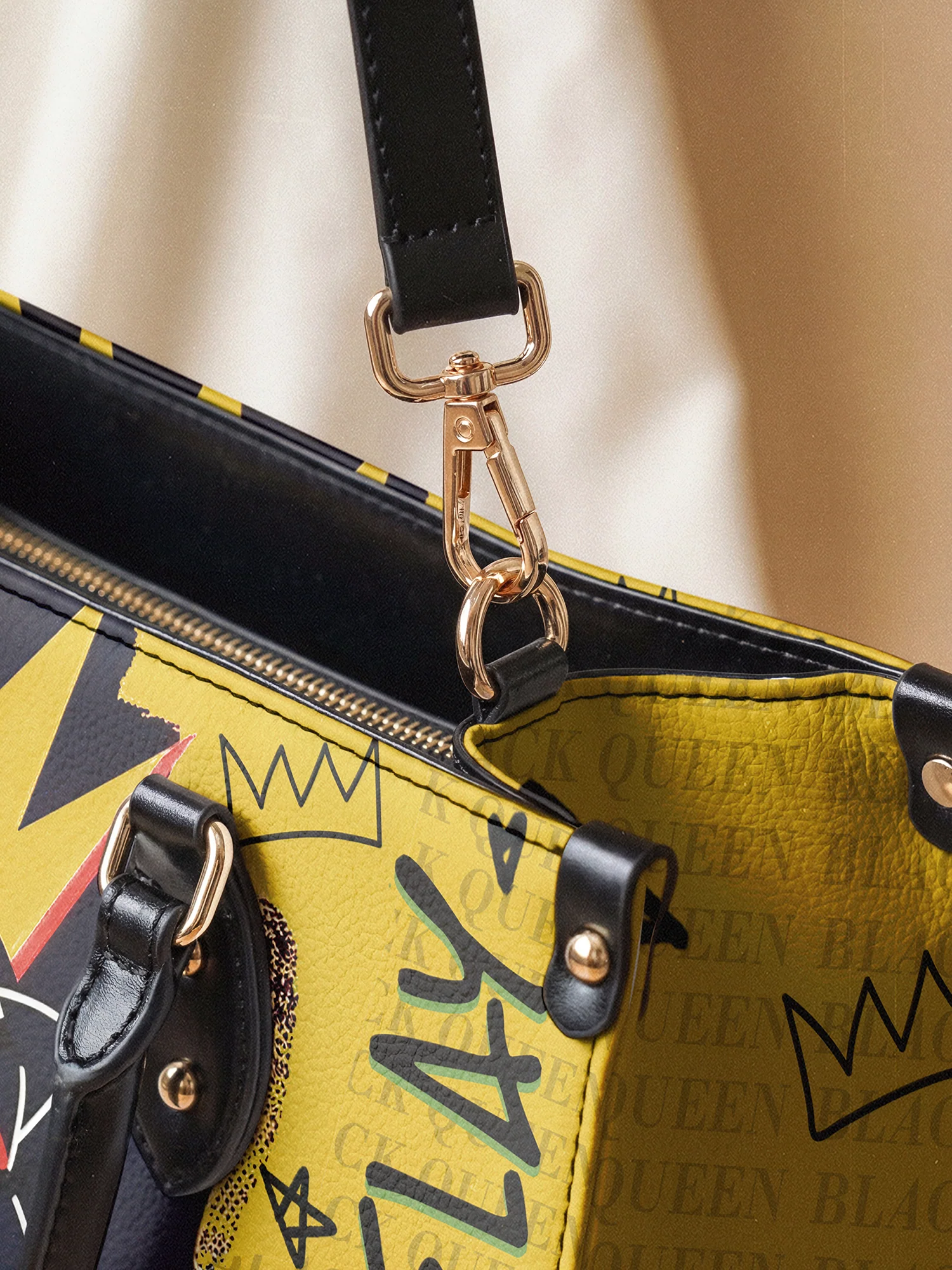 "Aina" Lemon Zest Leather Handbag - Image 7