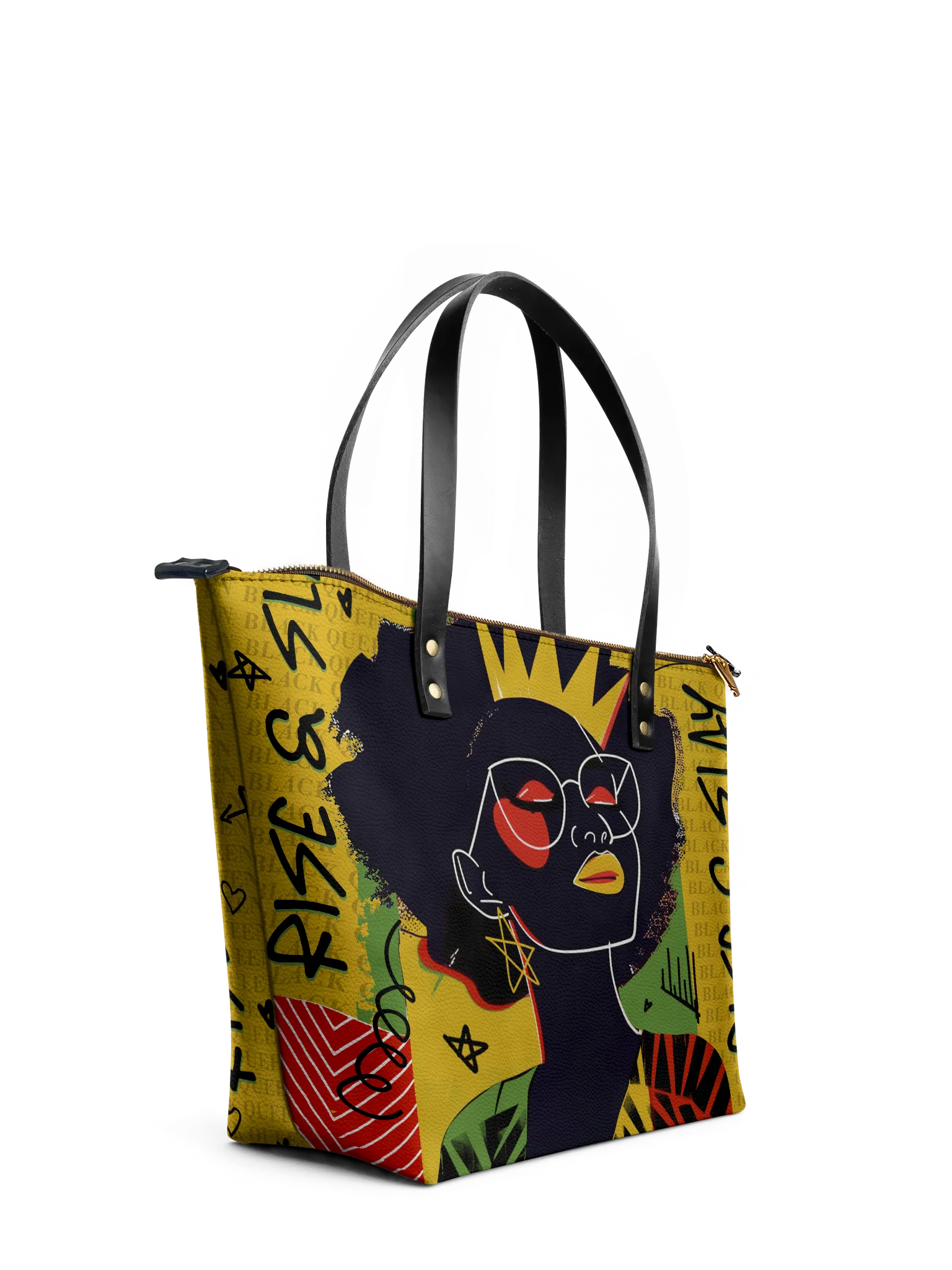 "Aina" Lemon Zest Leather Tote Bag - Image 6