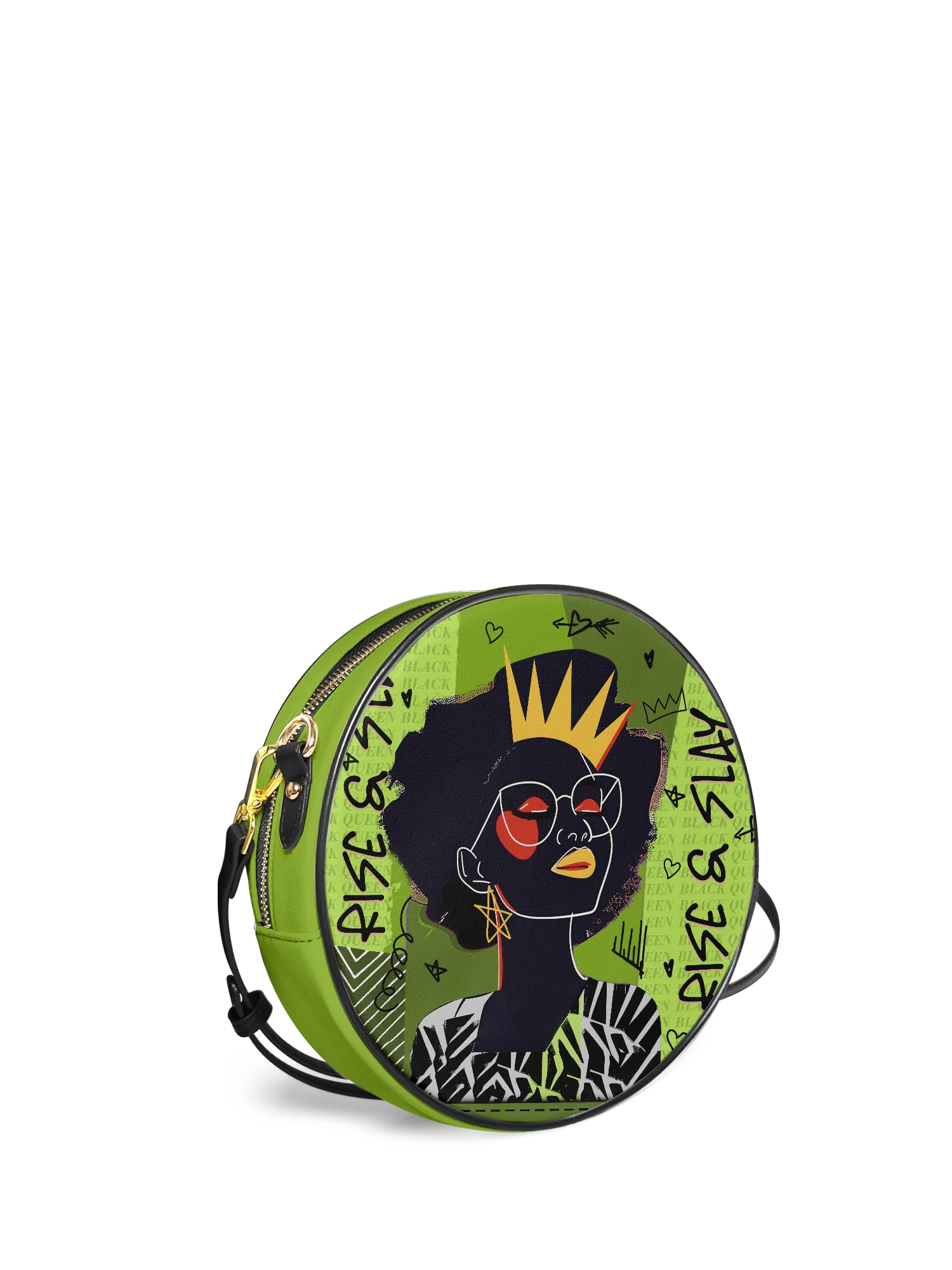 "Aina" Lime Pop Circle Crossbody Bag - Image 4