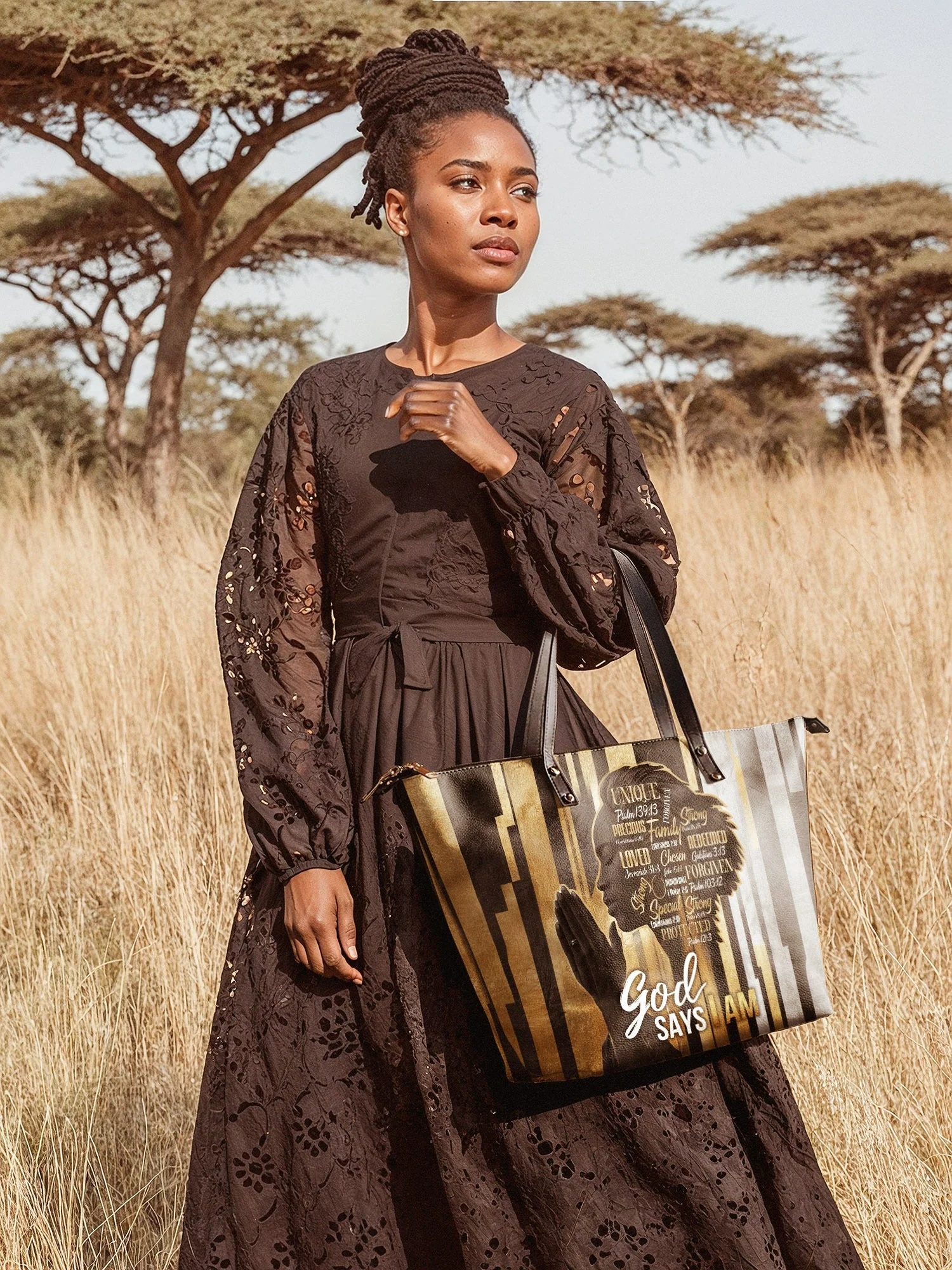 "Amara" Leather Tote Bag - Image 4