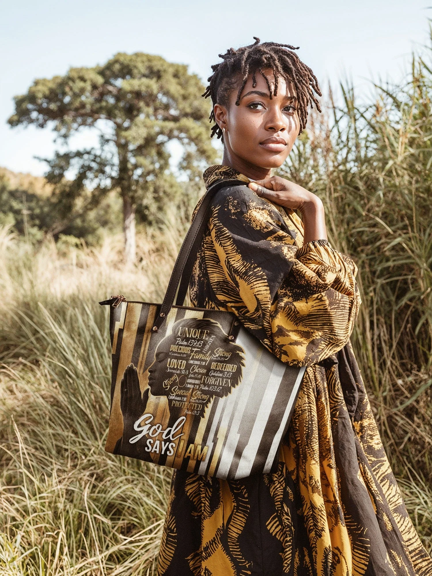"Amara" Leather Tote Bag - Image 5