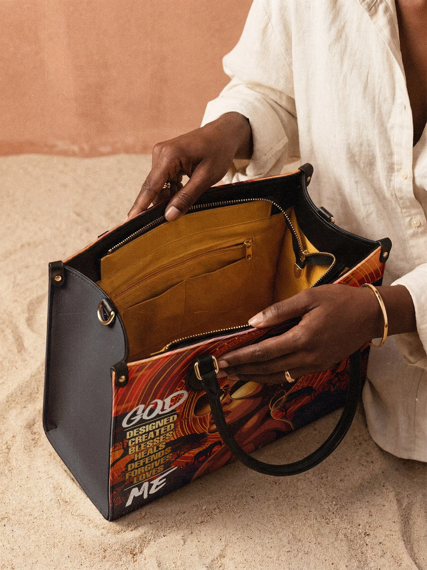 "Aseda" Leather Handbag - Image 7