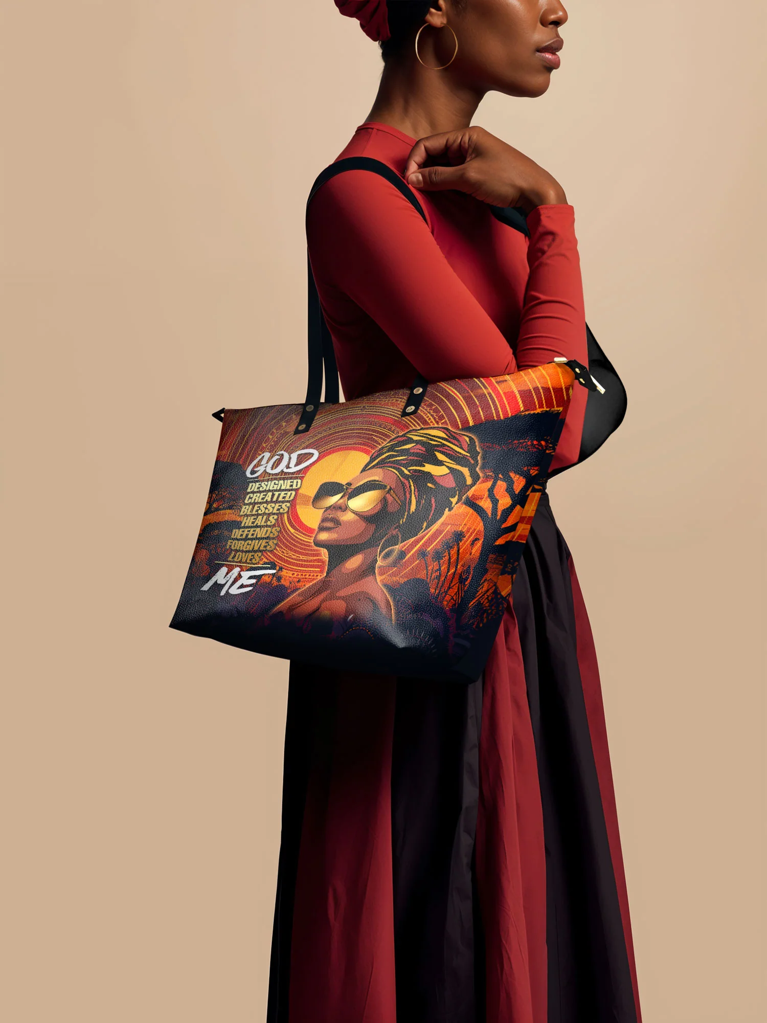 "Aseda" Leather Tote Bag - Image 3