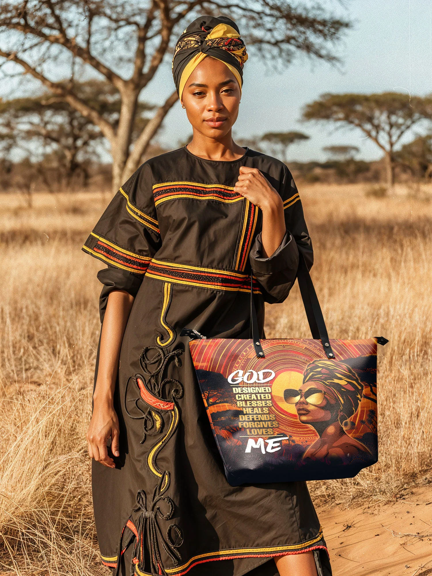 "Aseda" Leather Tote Bag - Image 4
