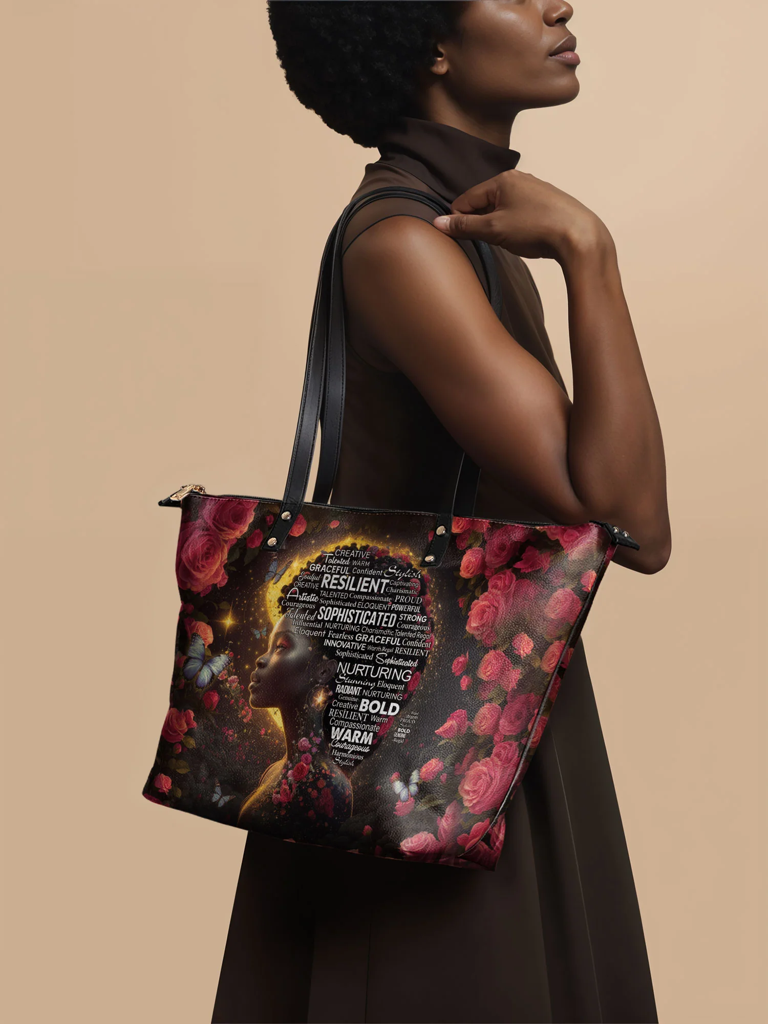 "Aurenna" Leather Tote Bag - Image 3