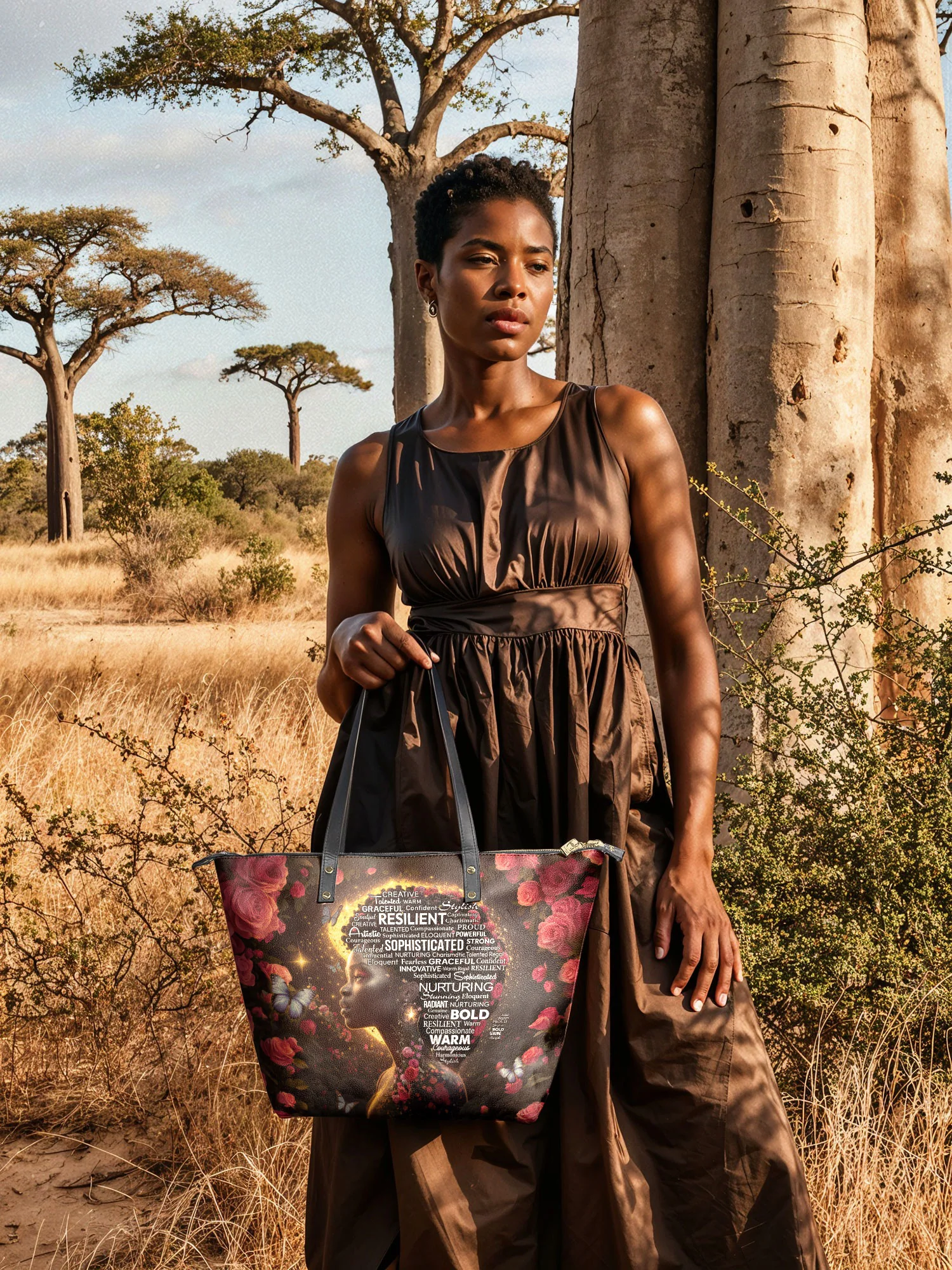 "Aurenna" Leather Tote Bag - Image 4