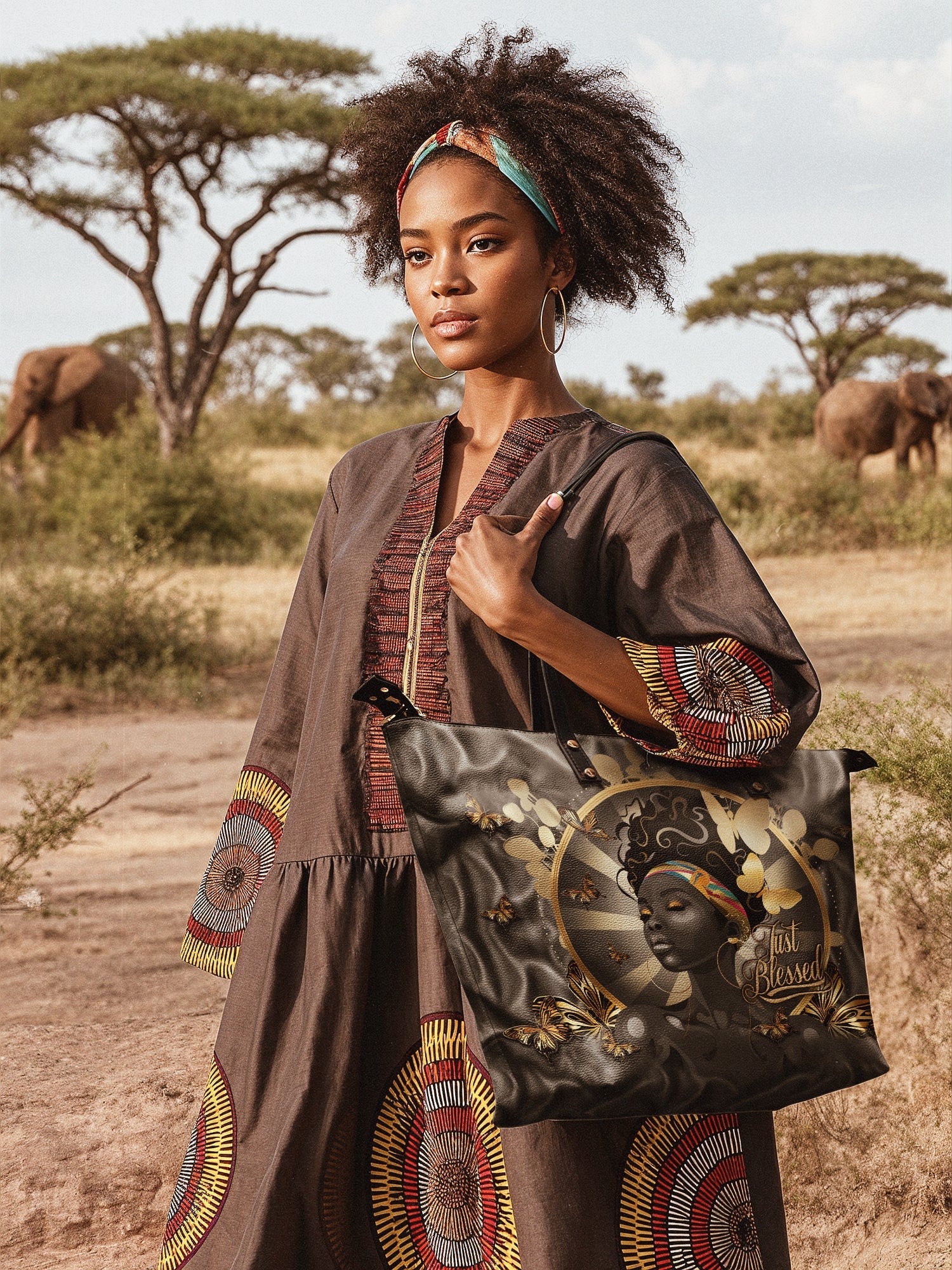 "Barakaya" Leather Tote Bag - Image 5