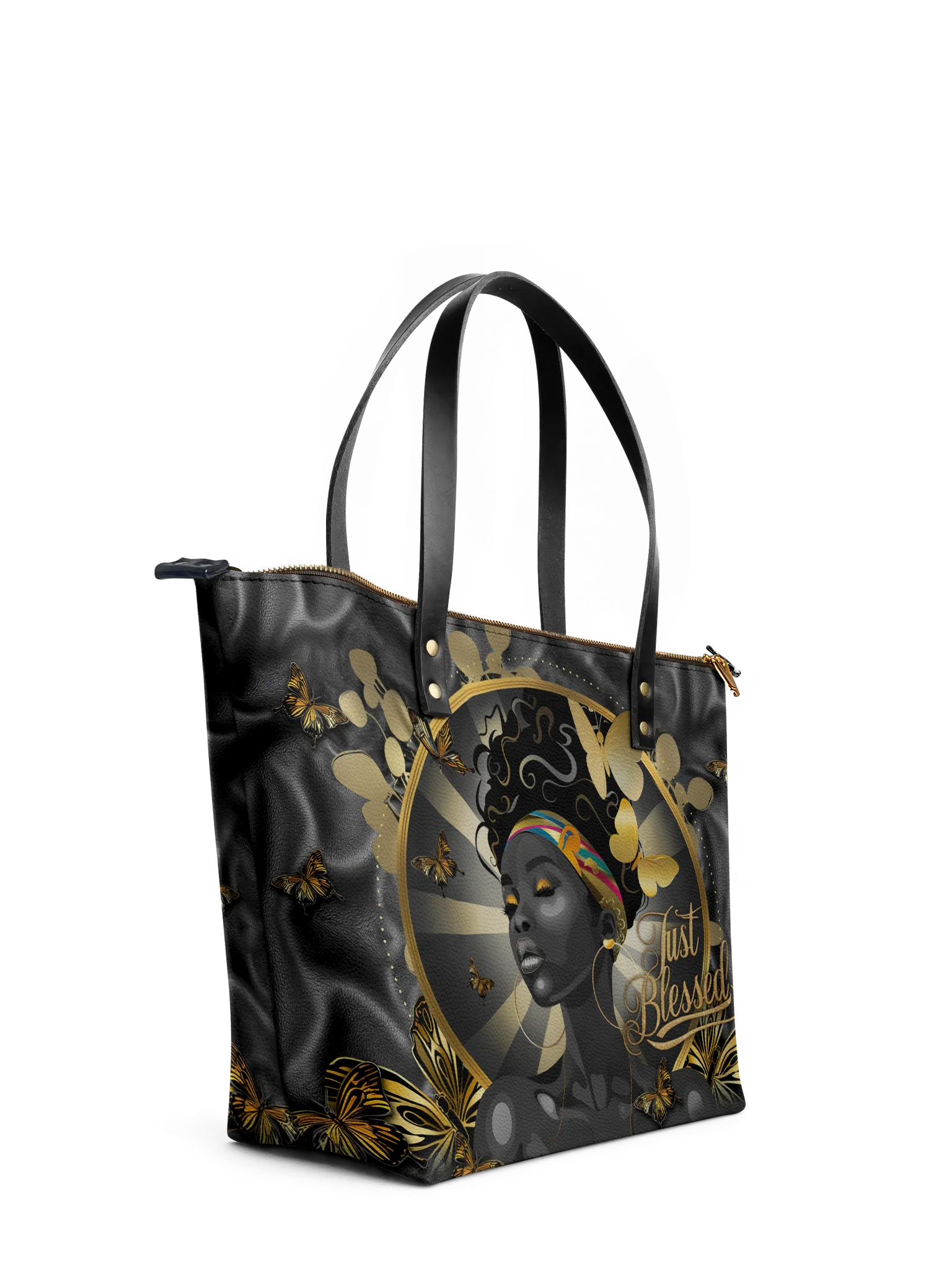 "Barakaya" Leather Tote Bag - Image 6