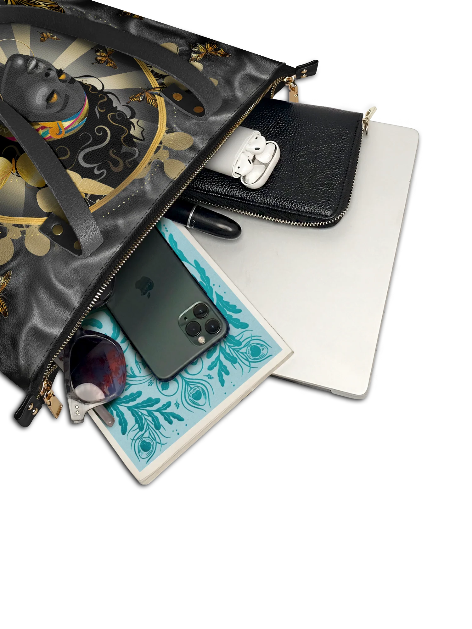 "Barakaya" Leather Tote Bag - Image 7