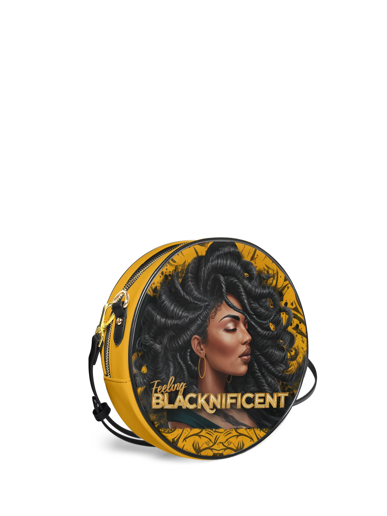 "Blacknificent" Circle Crossbody Bag - Image 4