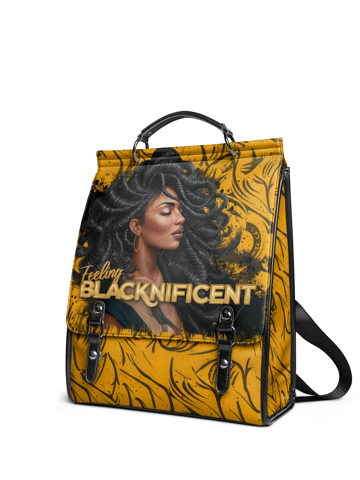 "Blacknificent" Leather Backpack - Image 5