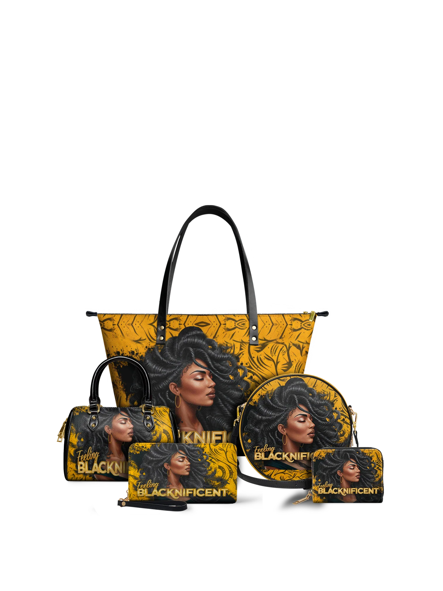 "Blacknificent" Leather Tote Bag - Image 9