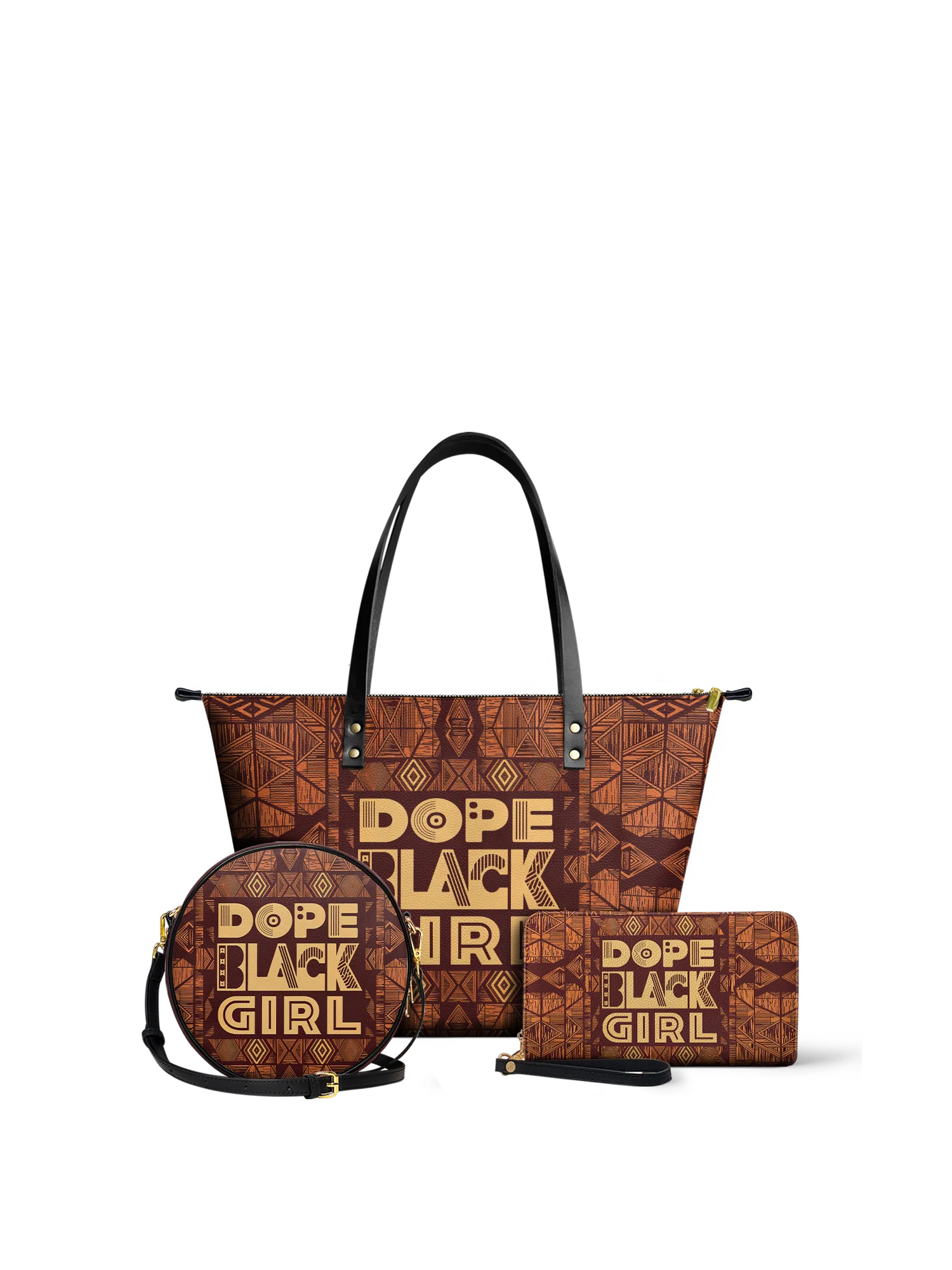 "Dope Black Girl" Circle Crossbody Bag - Image 6