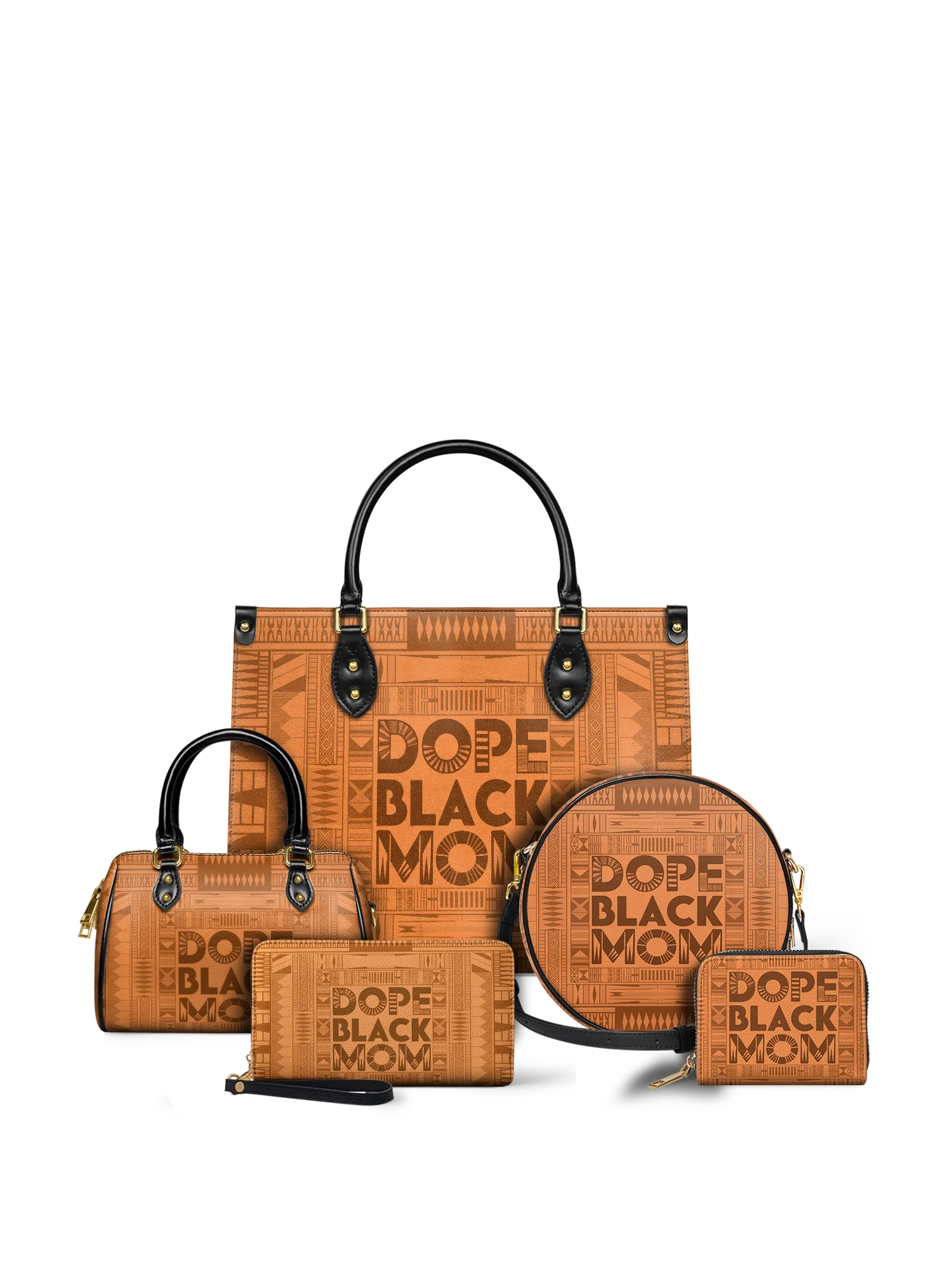 "Dope Black Mom" Leather Handbag - Image 11