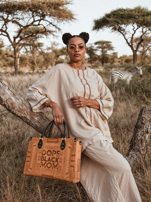 "Dope Black Mom" Leather Handbag - Image 16