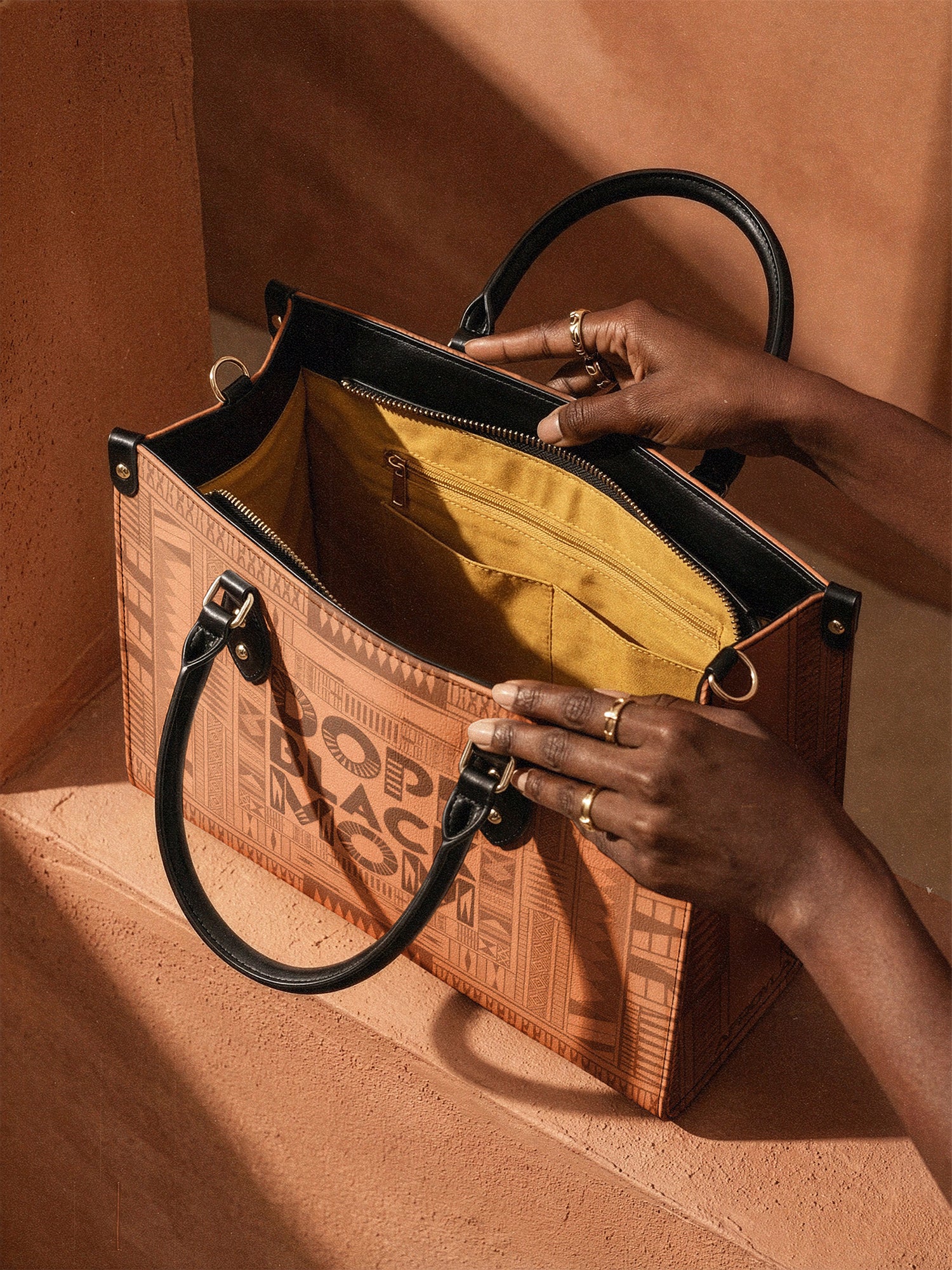 "Dope Black Mom" Leather Handbag - Image 7
