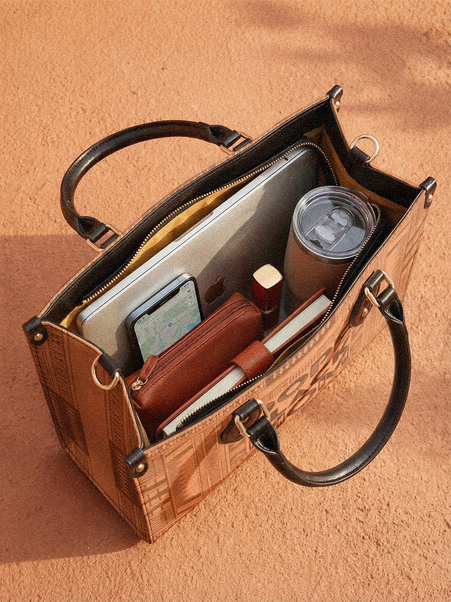 "Dope Black Mom" Leather Handbag - Image 9