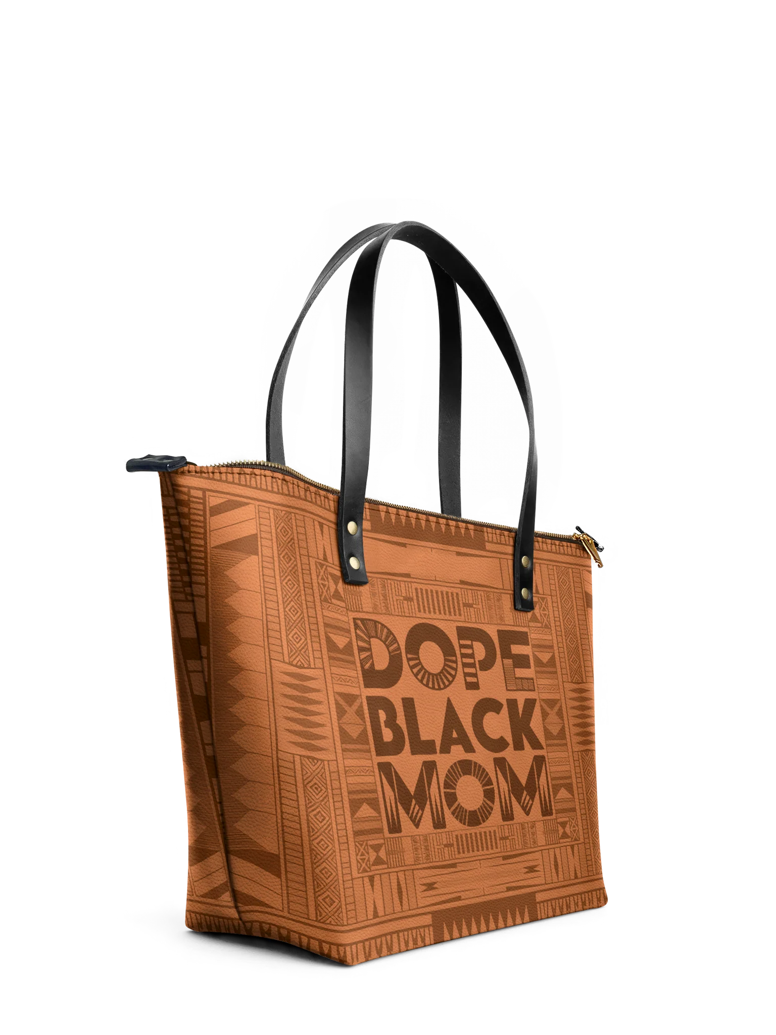"Dope Black Mom" Leather Tote Bag - Image 6