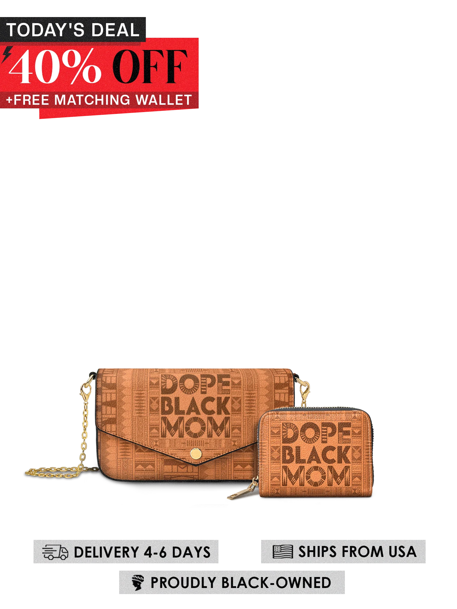 "Dope Black Mom" Pochette Today's Deal