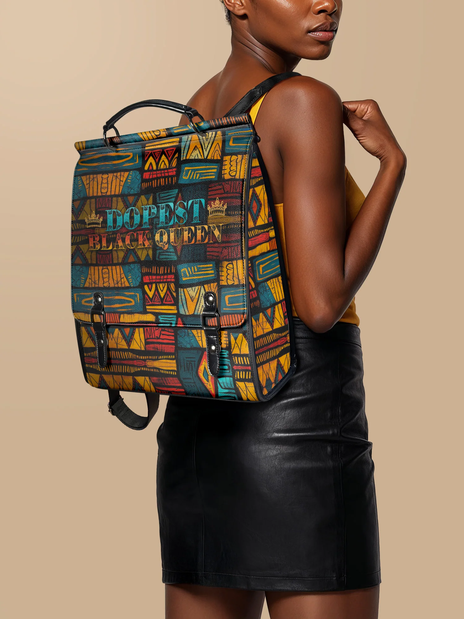 "Dopeya" Leather Backpack - Image 2