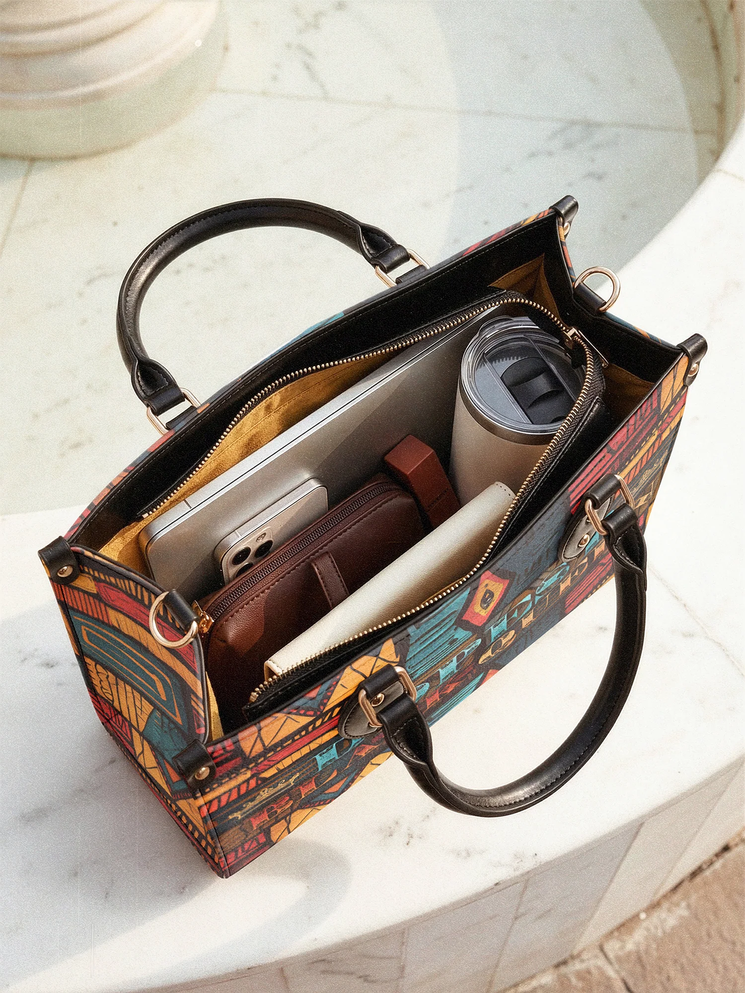 "Dopeya" Leather Handbag - Image 9