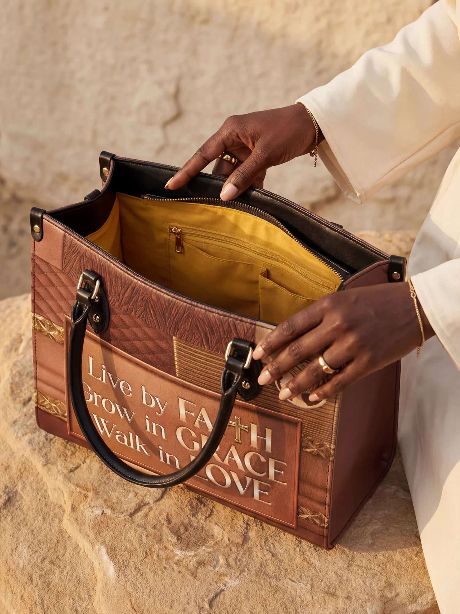 "Eliora" Leather Handbag - Image 7