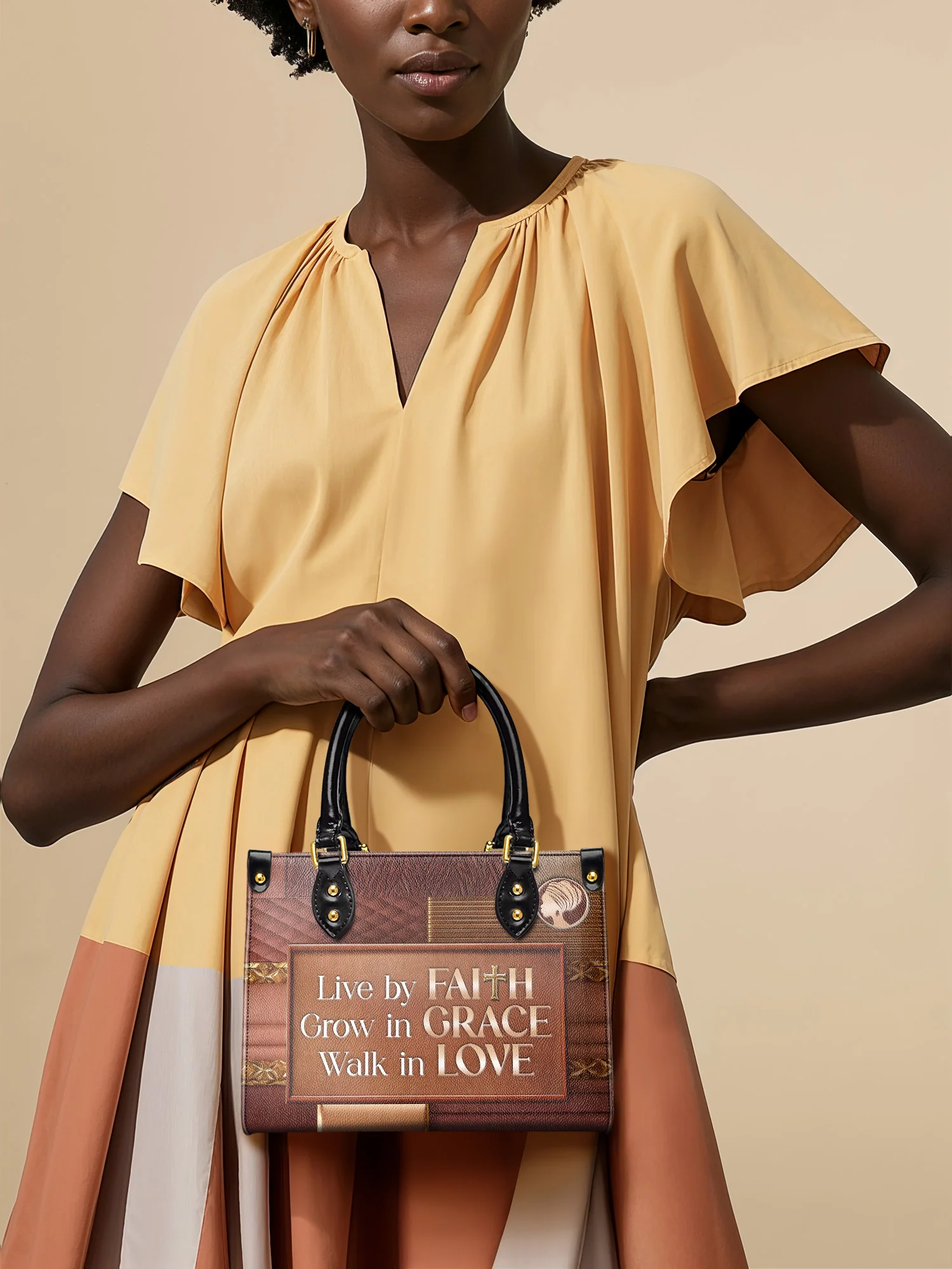 "Eliora" Small Leather Handbag - Image 2
