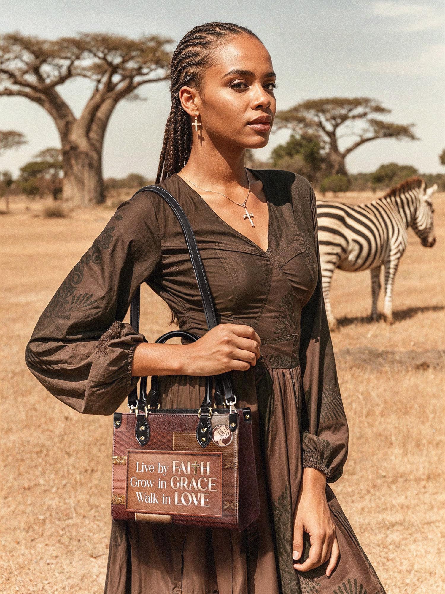 "Eliora" Small Leather Handbag - Image 3