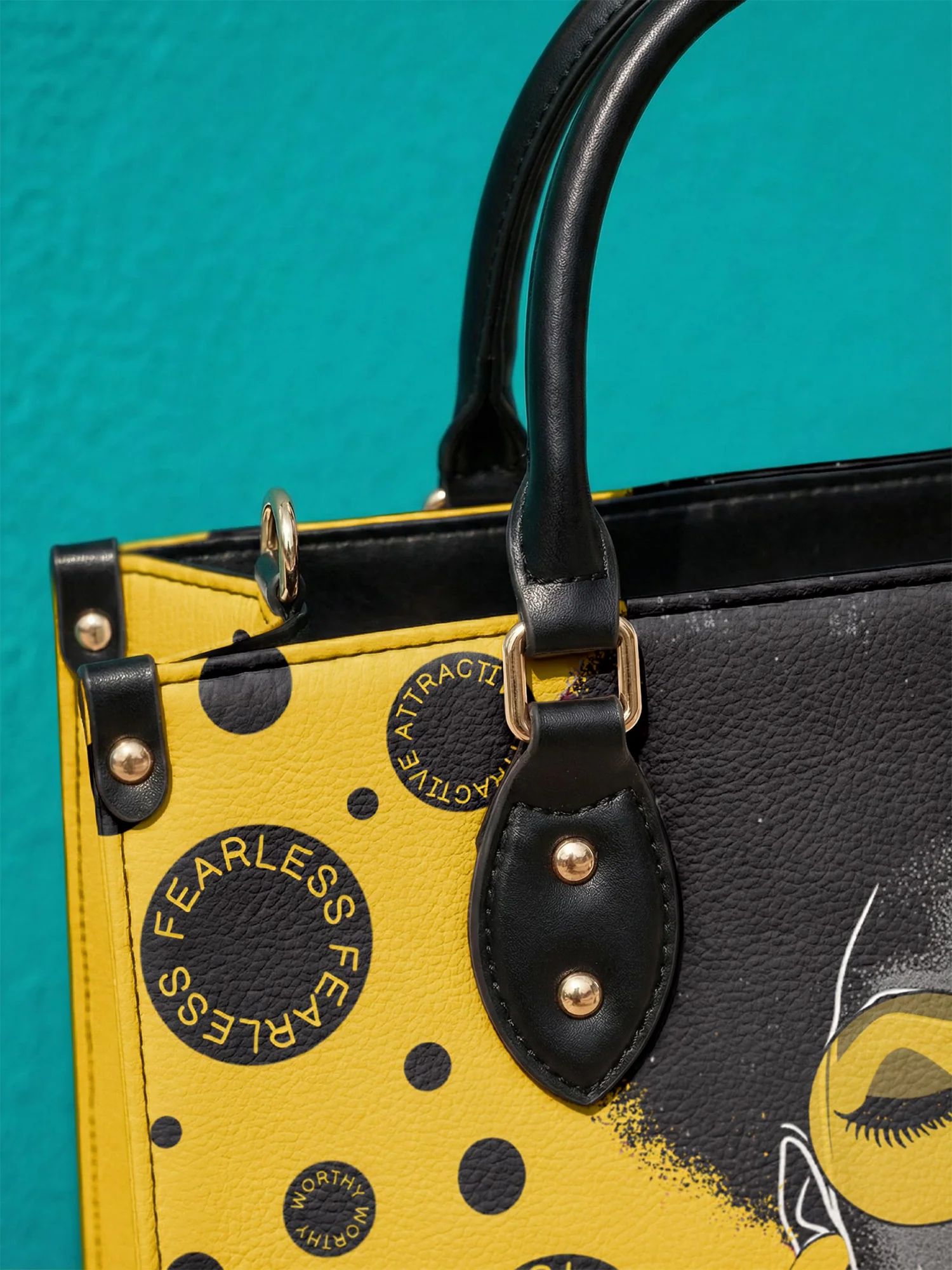 "Fahari" Marigold Pop Leather Handbag - Image 5