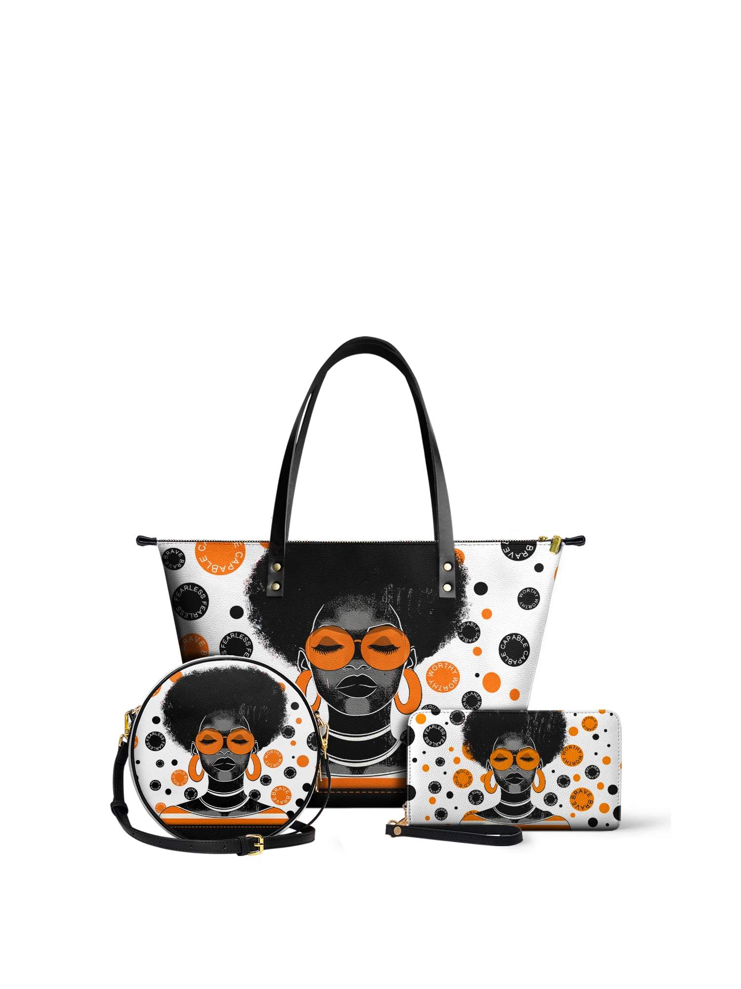"Fahari" Marshmallow Citrus Leather Tote Bag - Image 8