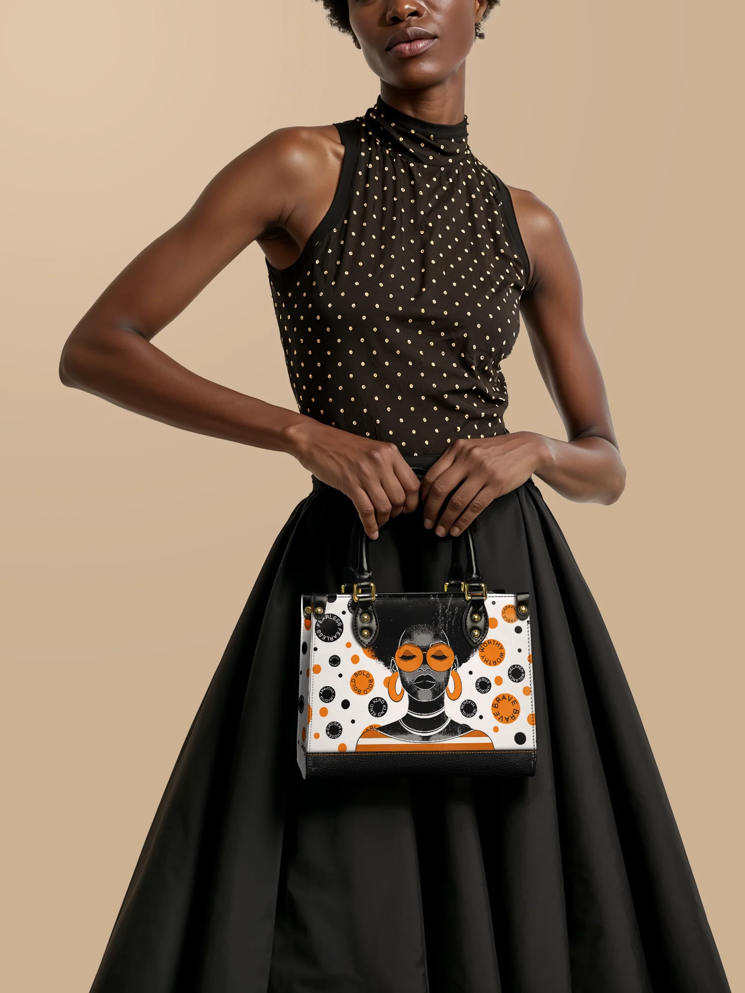 "Fahari" Marshmallow Citrus Small Leather Handbag - Image 2