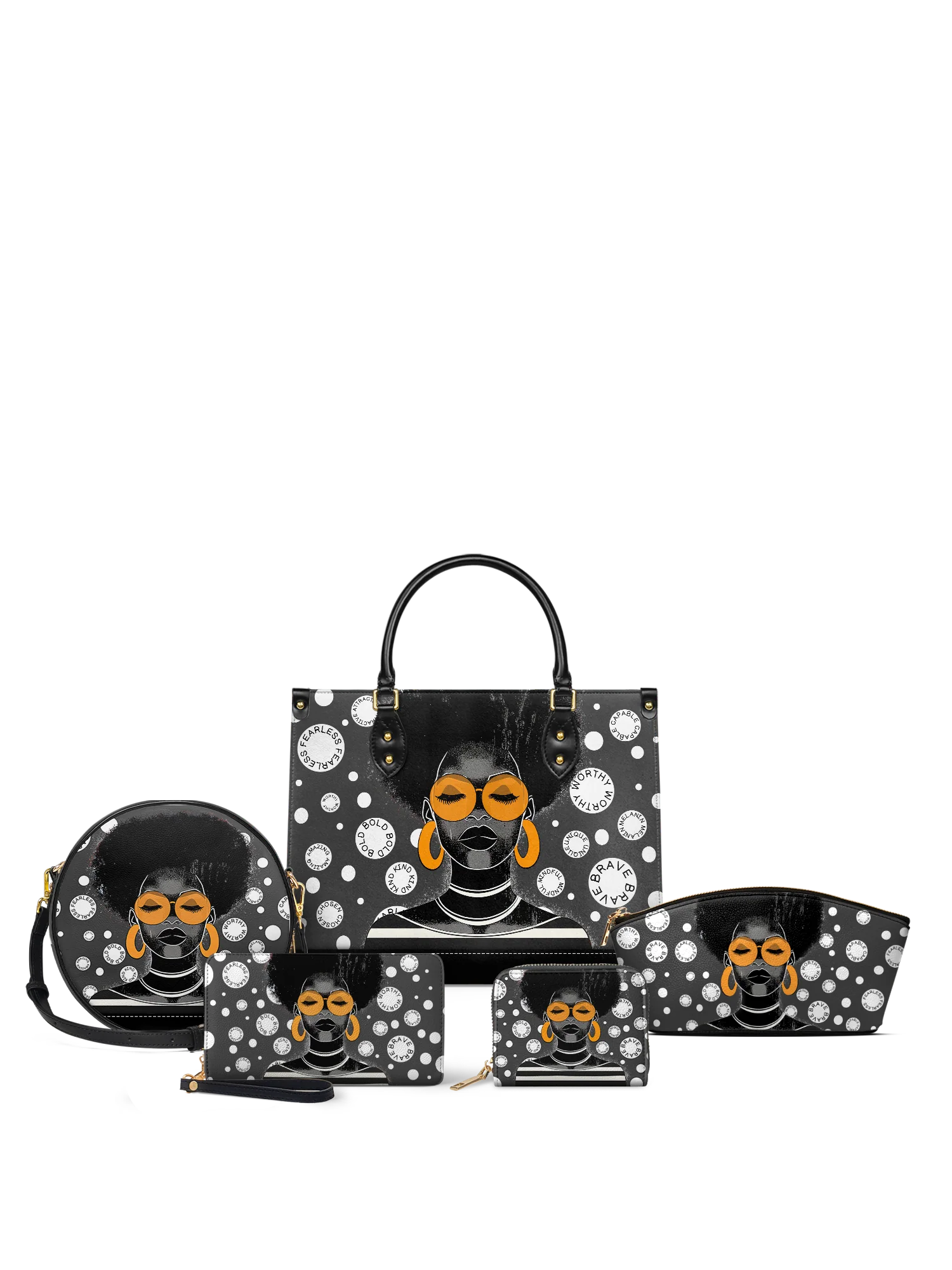 "Fahari" Monochrome Eclipse Makeup Bag Bundle